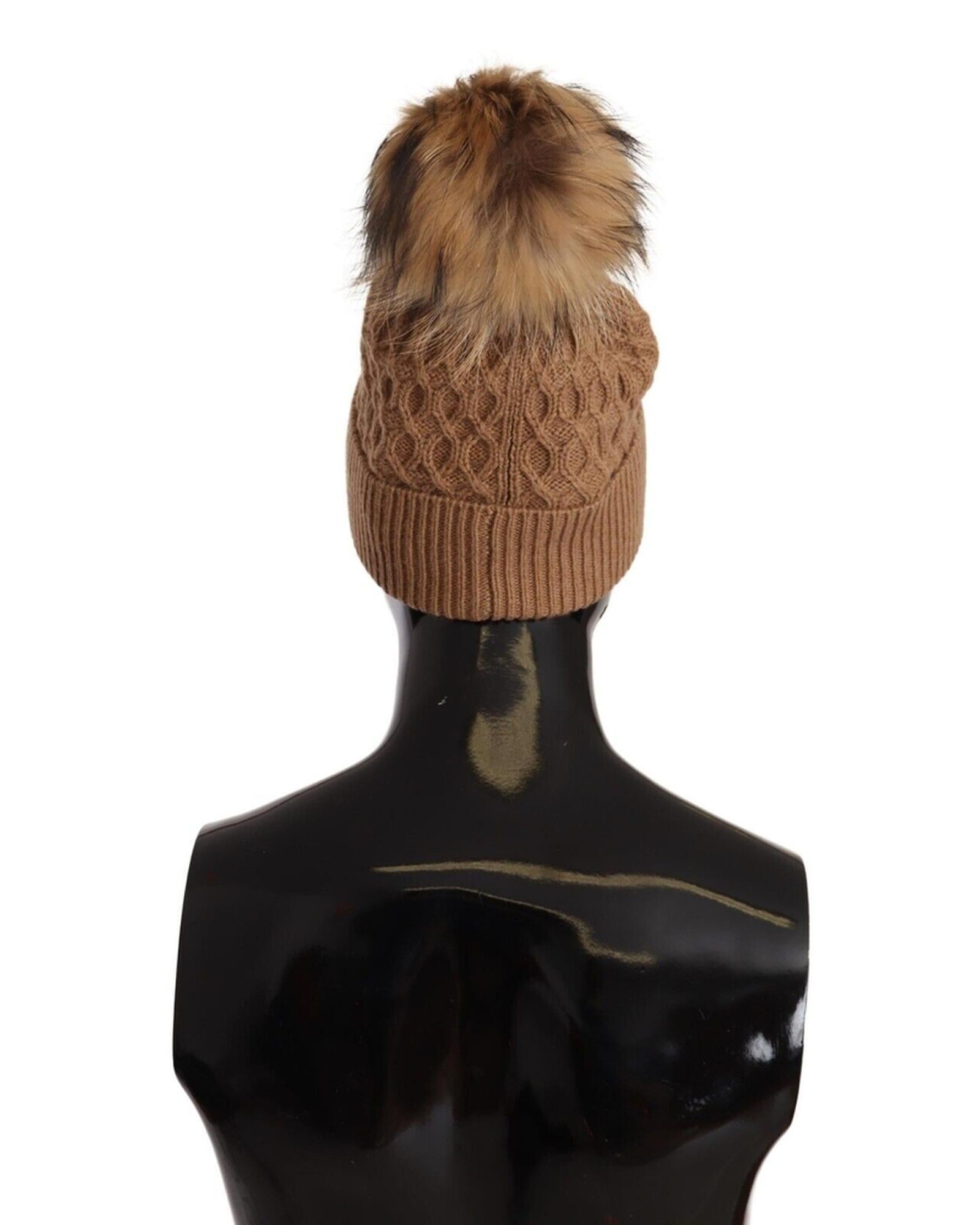 Stunning Dolce &amp; Gabbana Knit Beanie Hat with Fleece Liner One Size Women