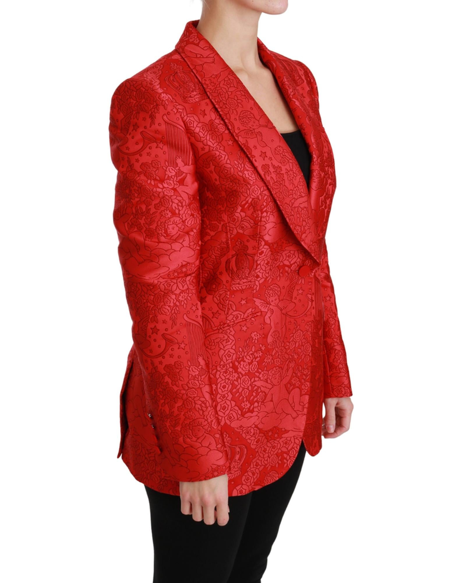 Dolce &amp; Gabbana Single Breasted Floral Jacket 46 IT Women