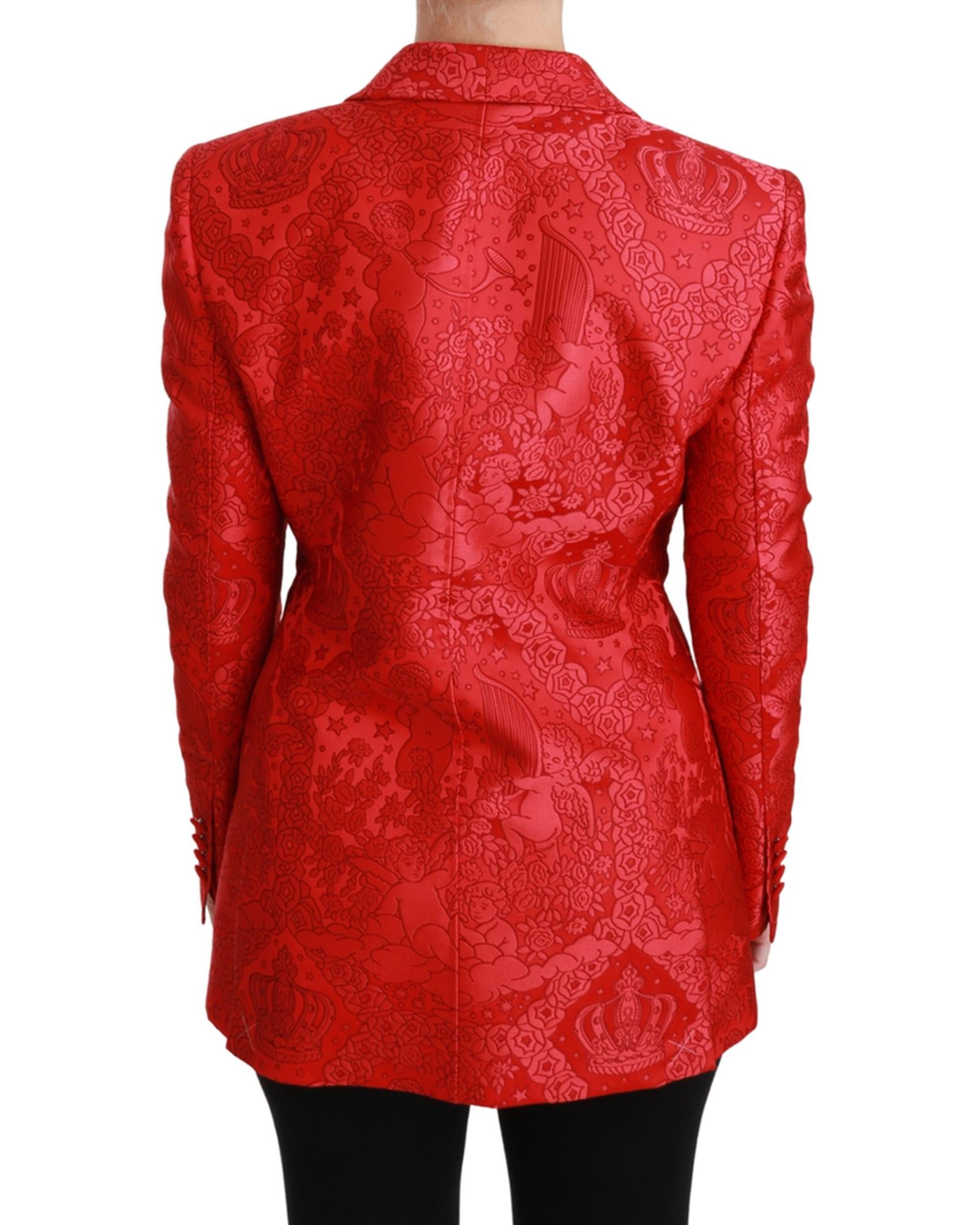 Dolce &amp; Gabbana Single Breasted Floral Jacket 46 IT Women