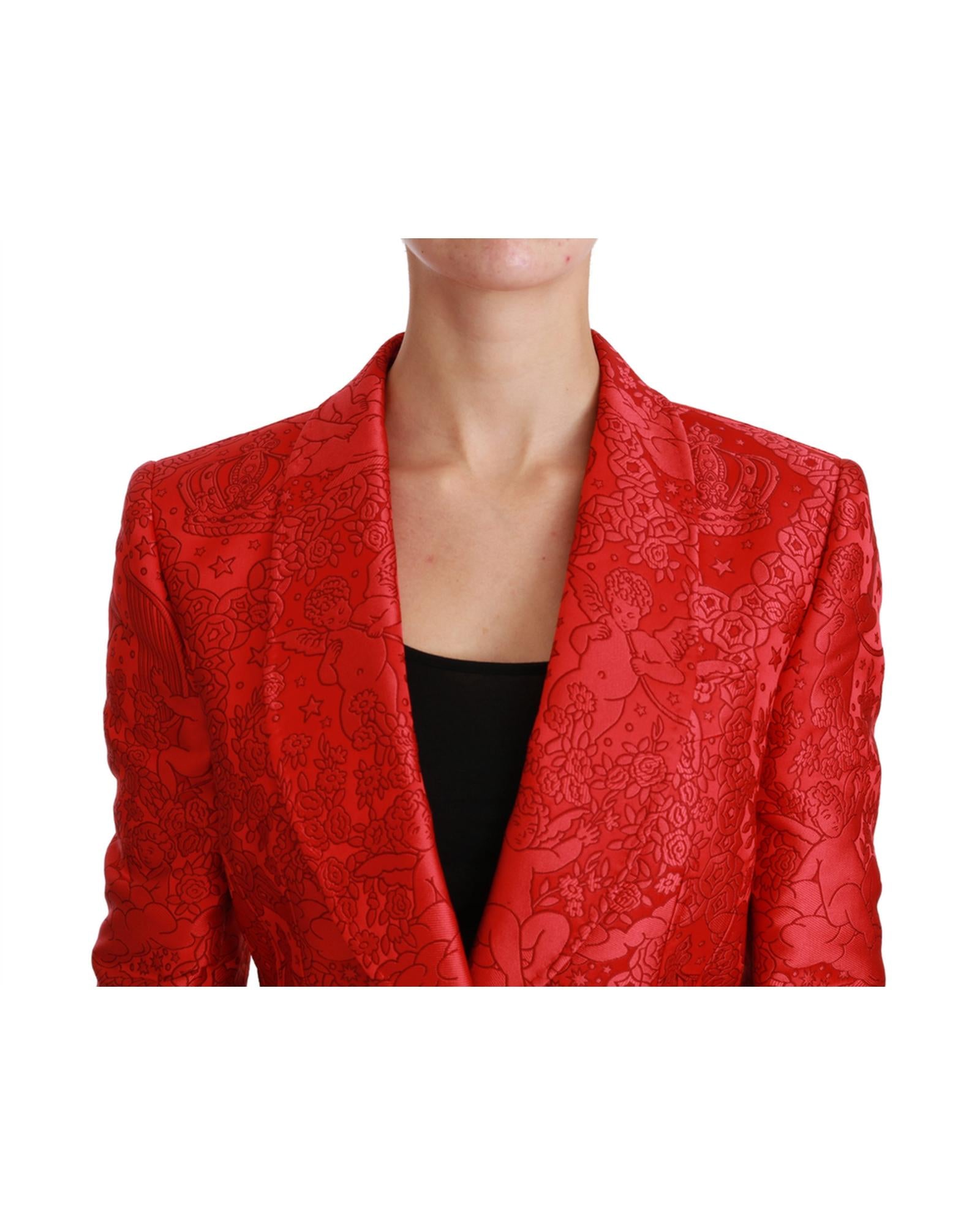 Dolce &amp; Gabbana Single Breasted Floral Jacket 46 IT Women
