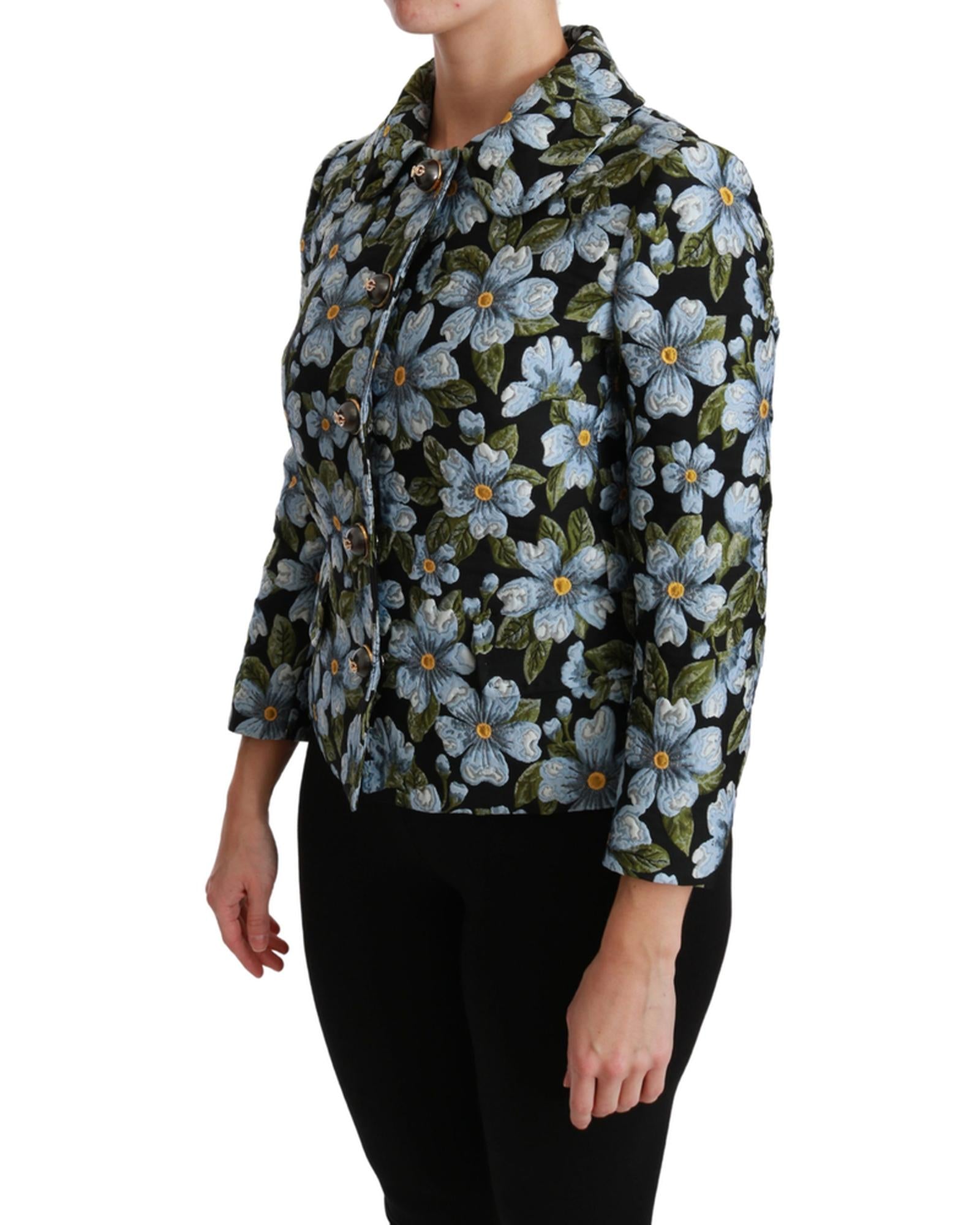 New Dolce &amp; Gabbana Jacket with Floral Brocade Design 40 IT Women