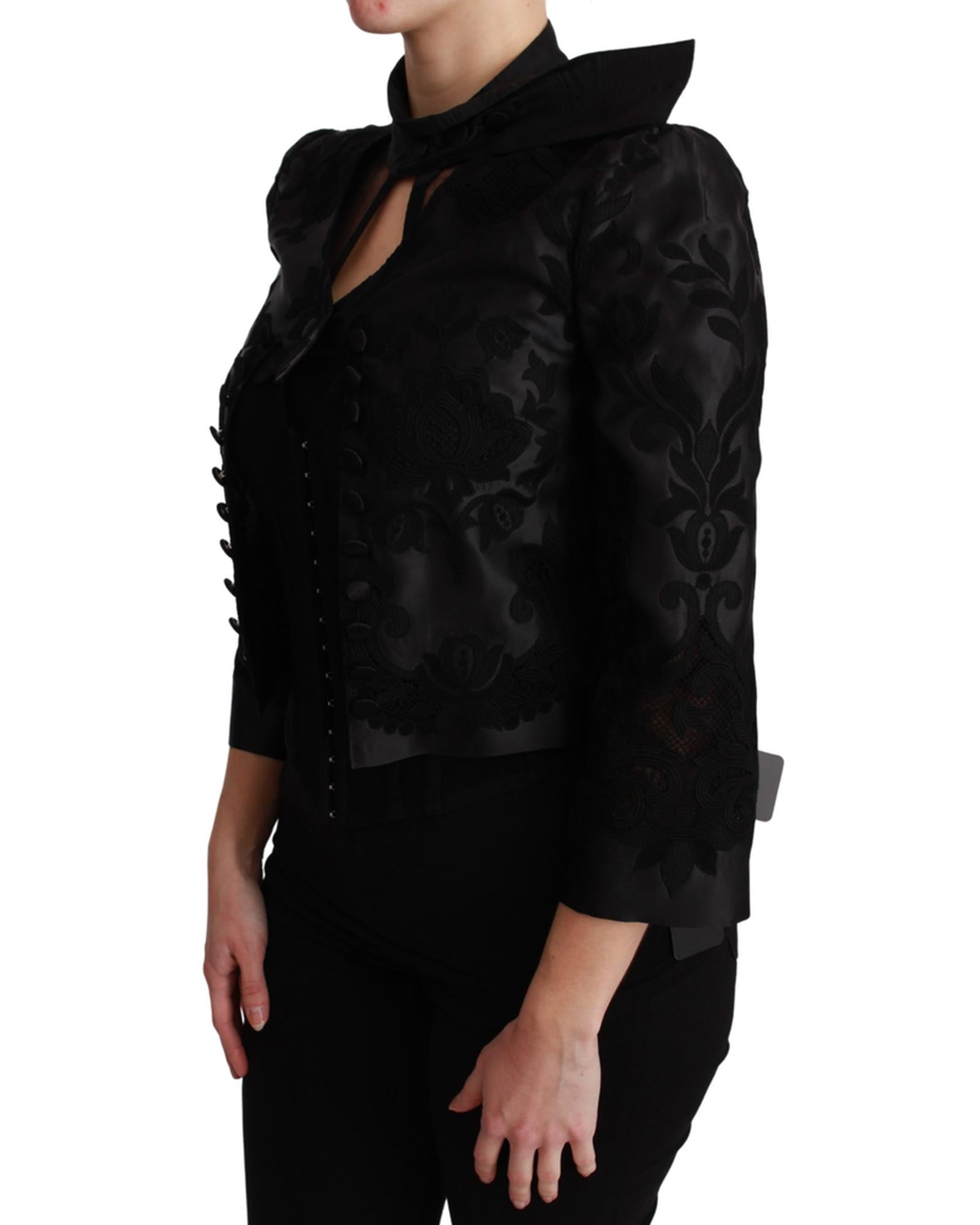 Gorgeous Dolce &amp; Gabbana Blazer Corset Jacket with Floral Jacquard Pattern 38 IT Women