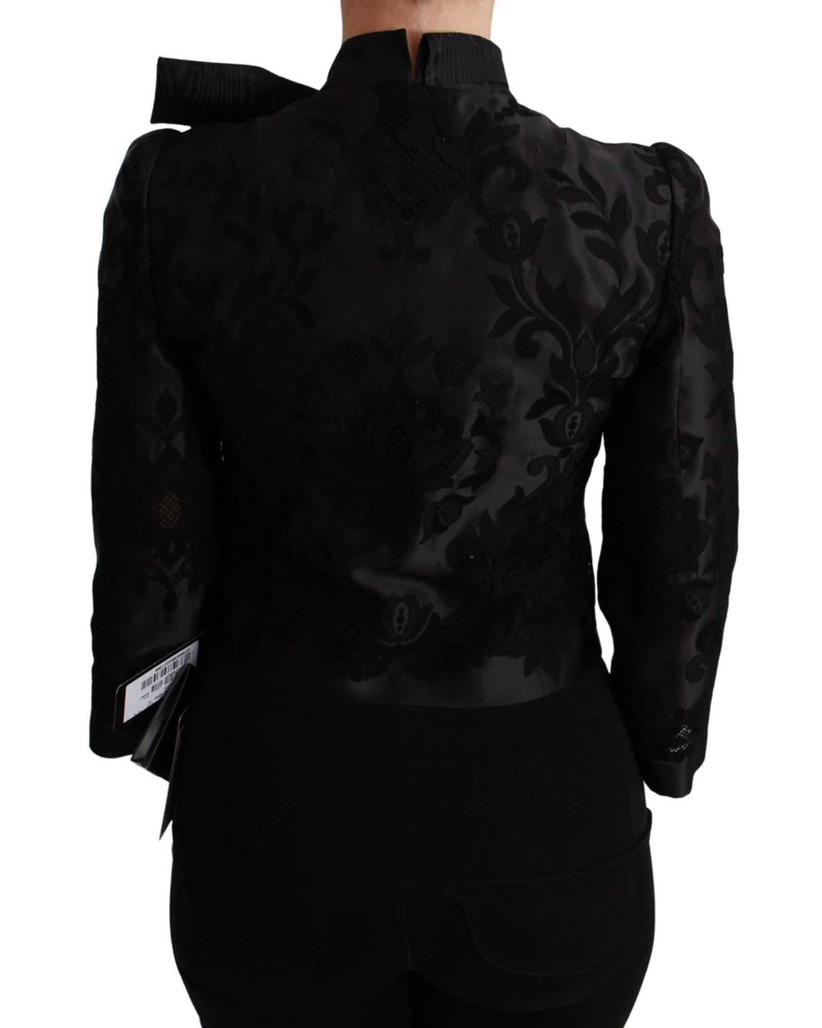 Gorgeous Dolce &amp; Gabbana Blazer Corset Jacket with Floral Jacquard Pattern 38 IT Women
