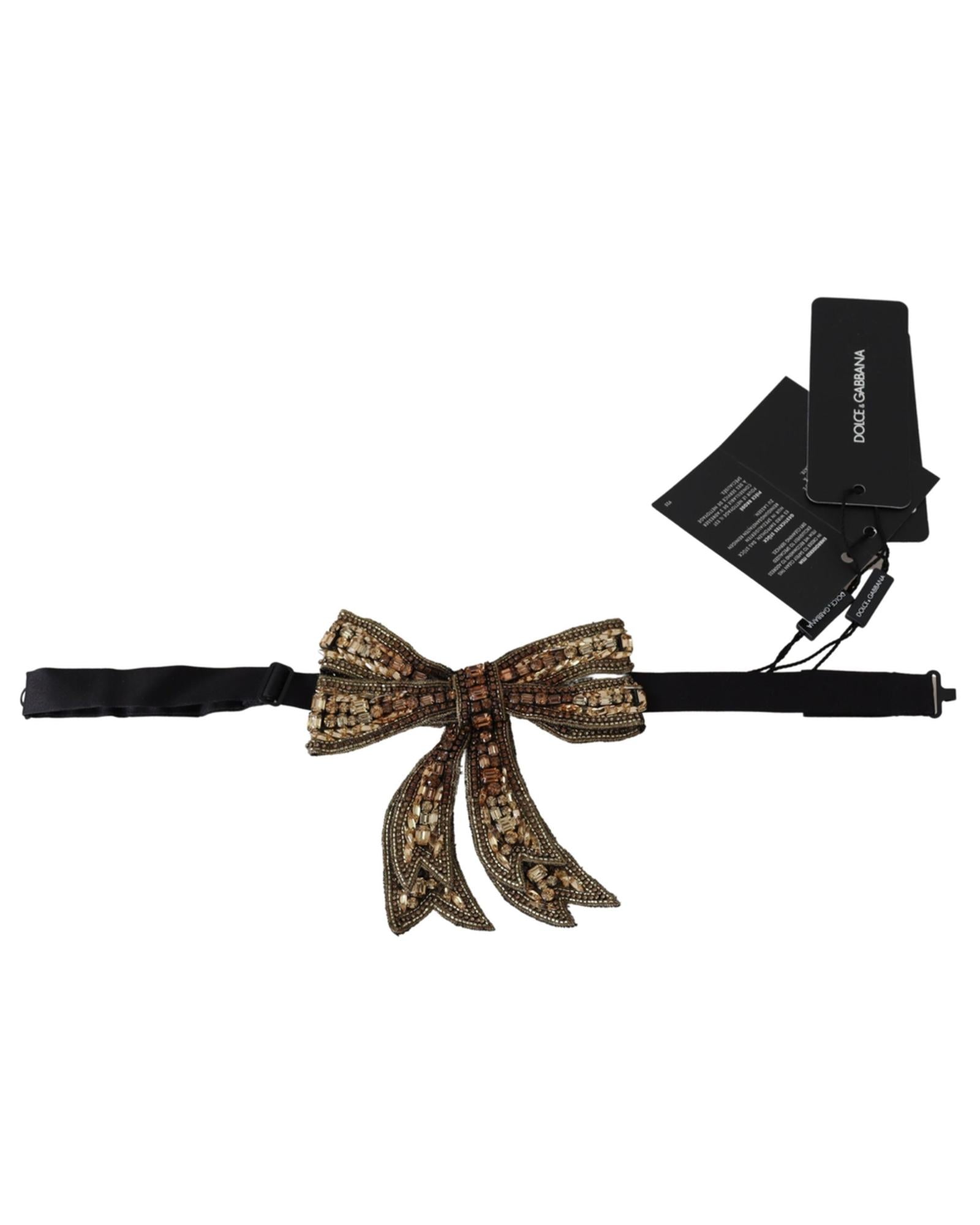 Gold Embellished Bowtie by Dolce &amp; Gabbana One Size Women