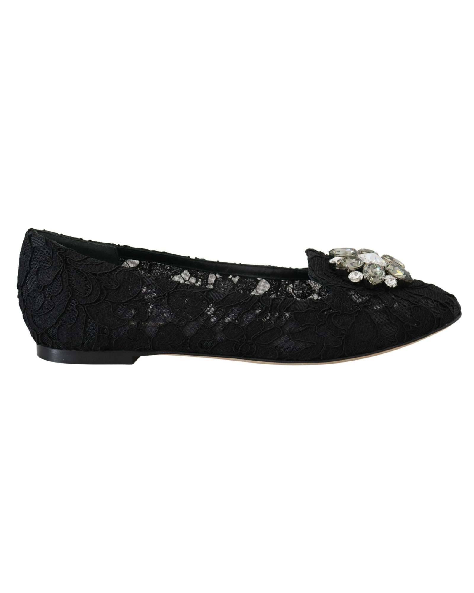 Dolce &amp; Gabbana Elegant Vally Lace Flat Shoes 35 EU Women