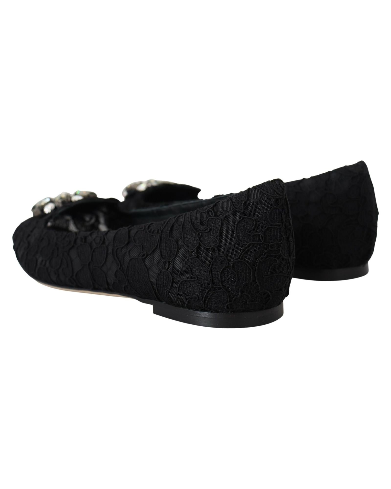 Dolce &amp; Gabbana Elegant Vally Lace Flat Shoes 35 EU Women