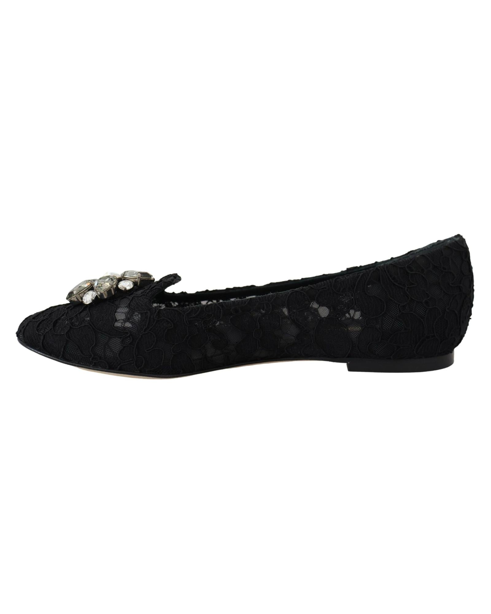 Dolce &amp; Gabbana Elegant Vally Lace Flat Shoes 35 EU Women
