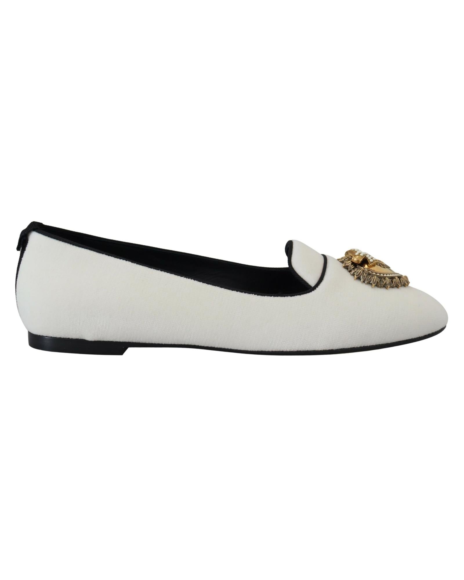 Brand New Dolce &amp; Gabbana Loafers with Gold Devotion Detail 36.5 EU Women