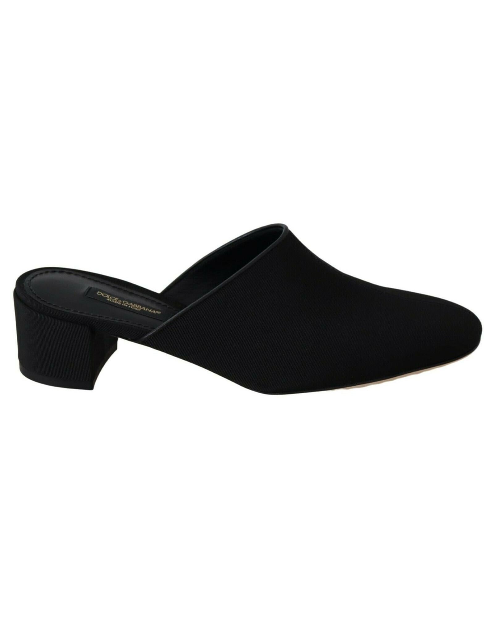 Gorgeous Dolce &amp; Gabbana Black Grosgrain Slide Sandals 35 EU Women