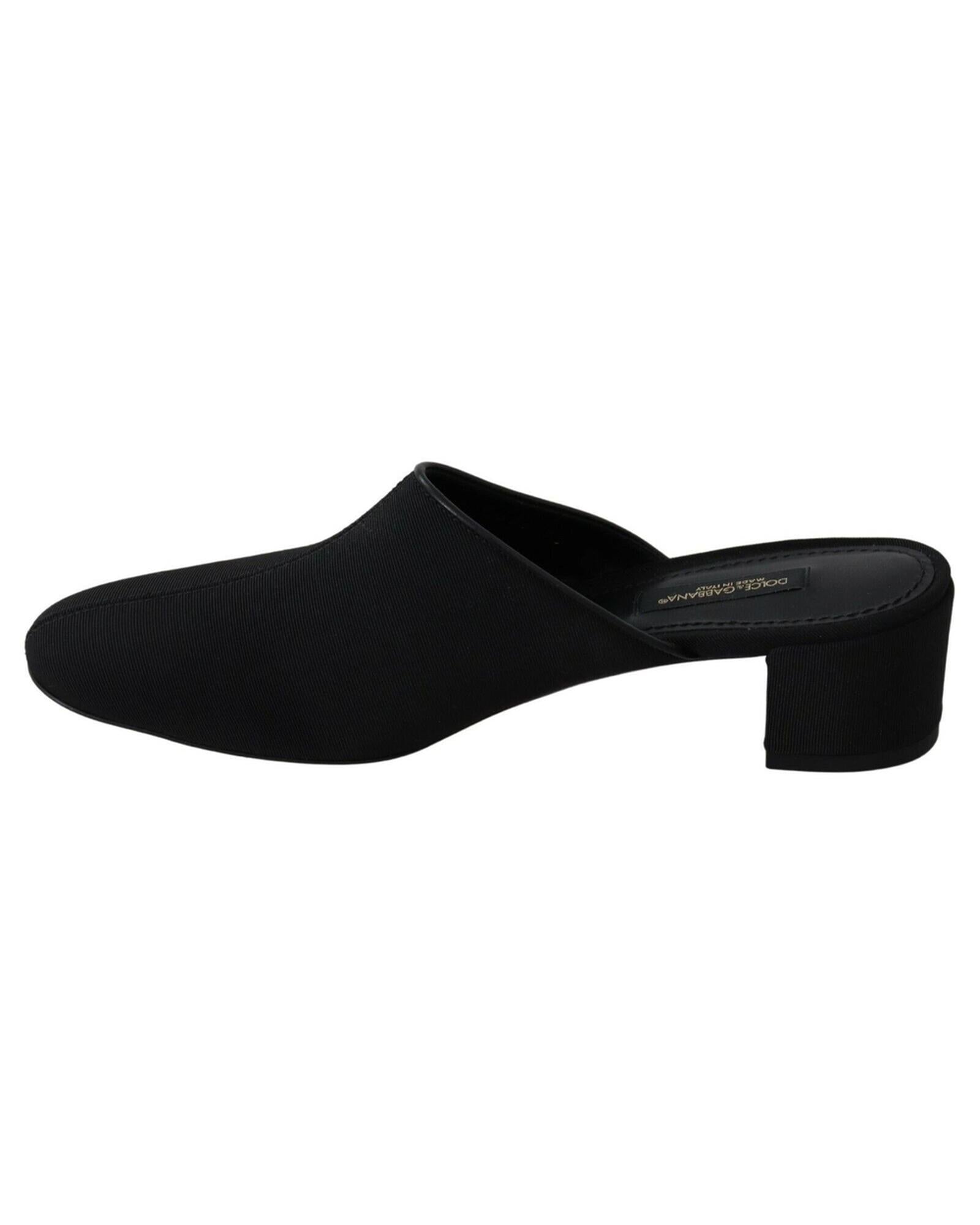 Gorgeous Dolce &amp; Gabbana Black Grosgrain Slide Sandals 35 EU Women
