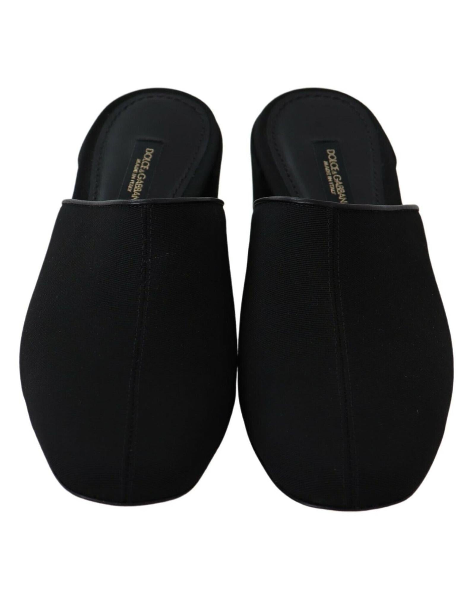 Gorgeous Dolce &amp; Gabbana Black Grosgrain Slide Sandals 35 EU Women