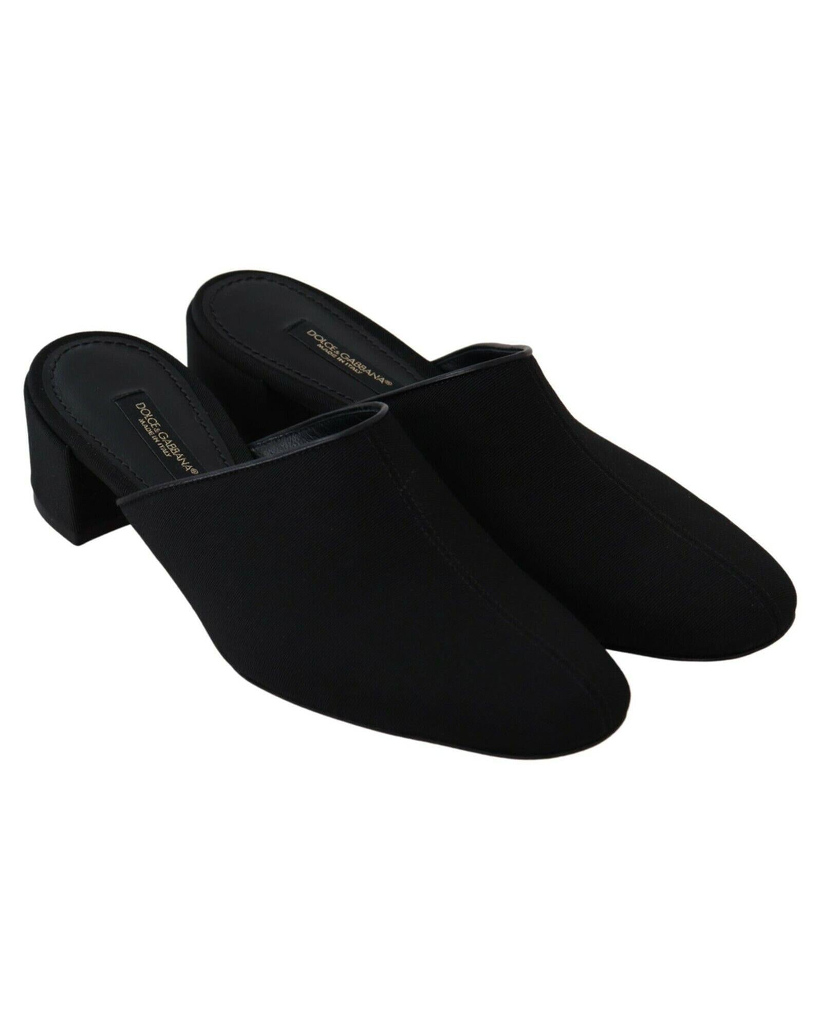 Gorgeous Dolce &amp; Gabbana Black Grosgrain Slide Sandals 35 EU Women