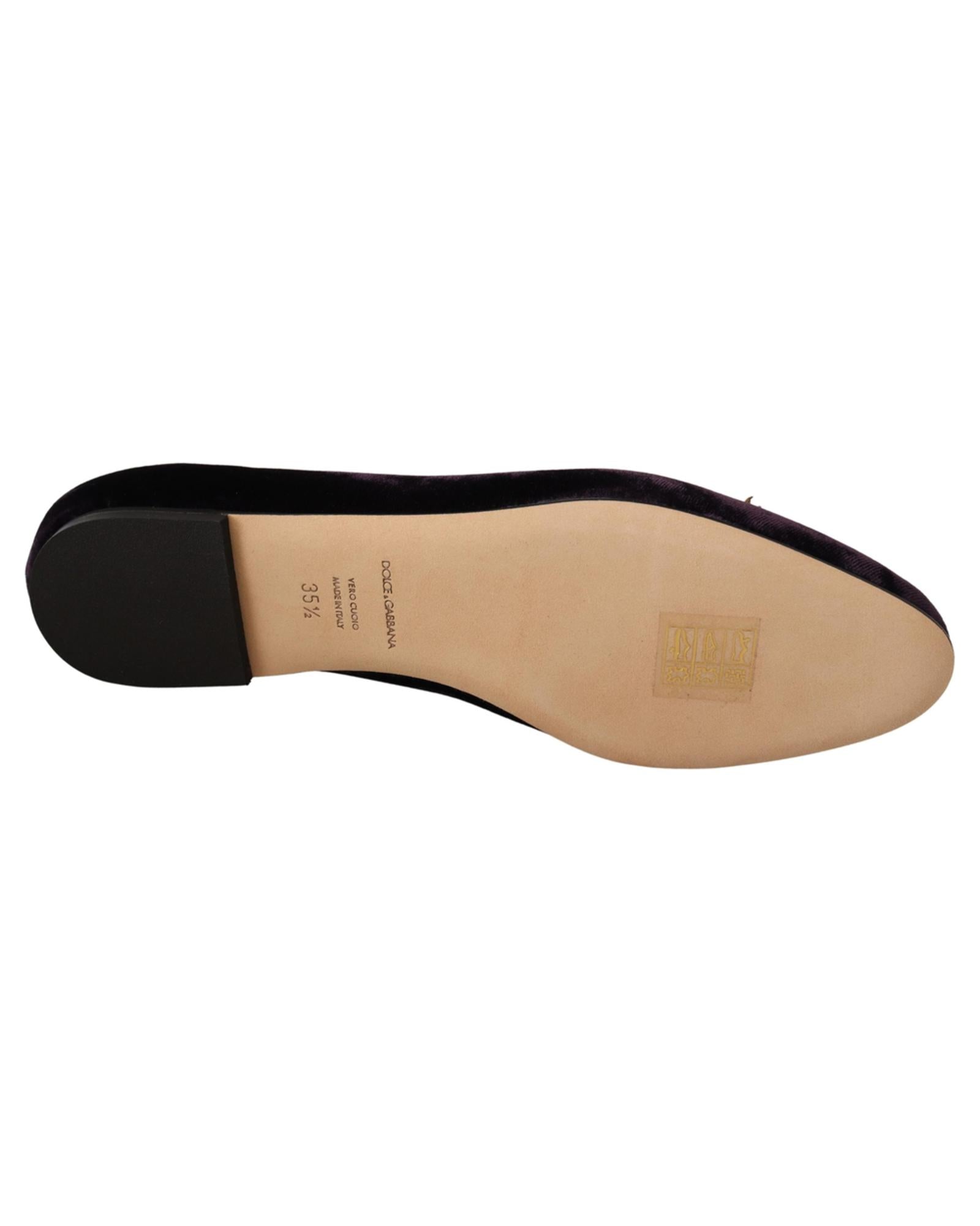 Dolce &amp; Gabbana Jacquard Loafers Flats with DG Heart Appliques 36 EU Women