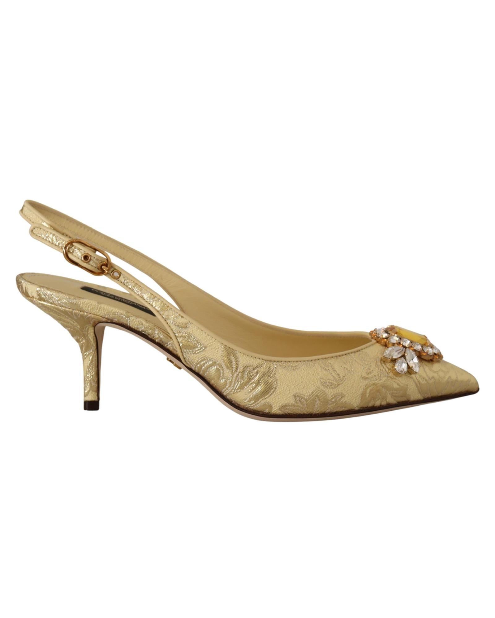 Crystal-embellished Slingback Heels by Dolce &amp; Gabbana 36.5 EU Women