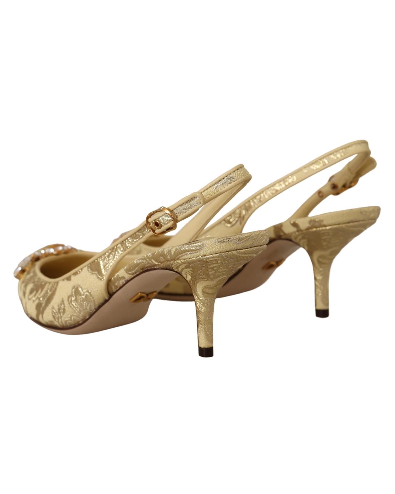 Crystal-embellished Slingback Heels by Dolce &amp; Gabbana 36.5 EU Women