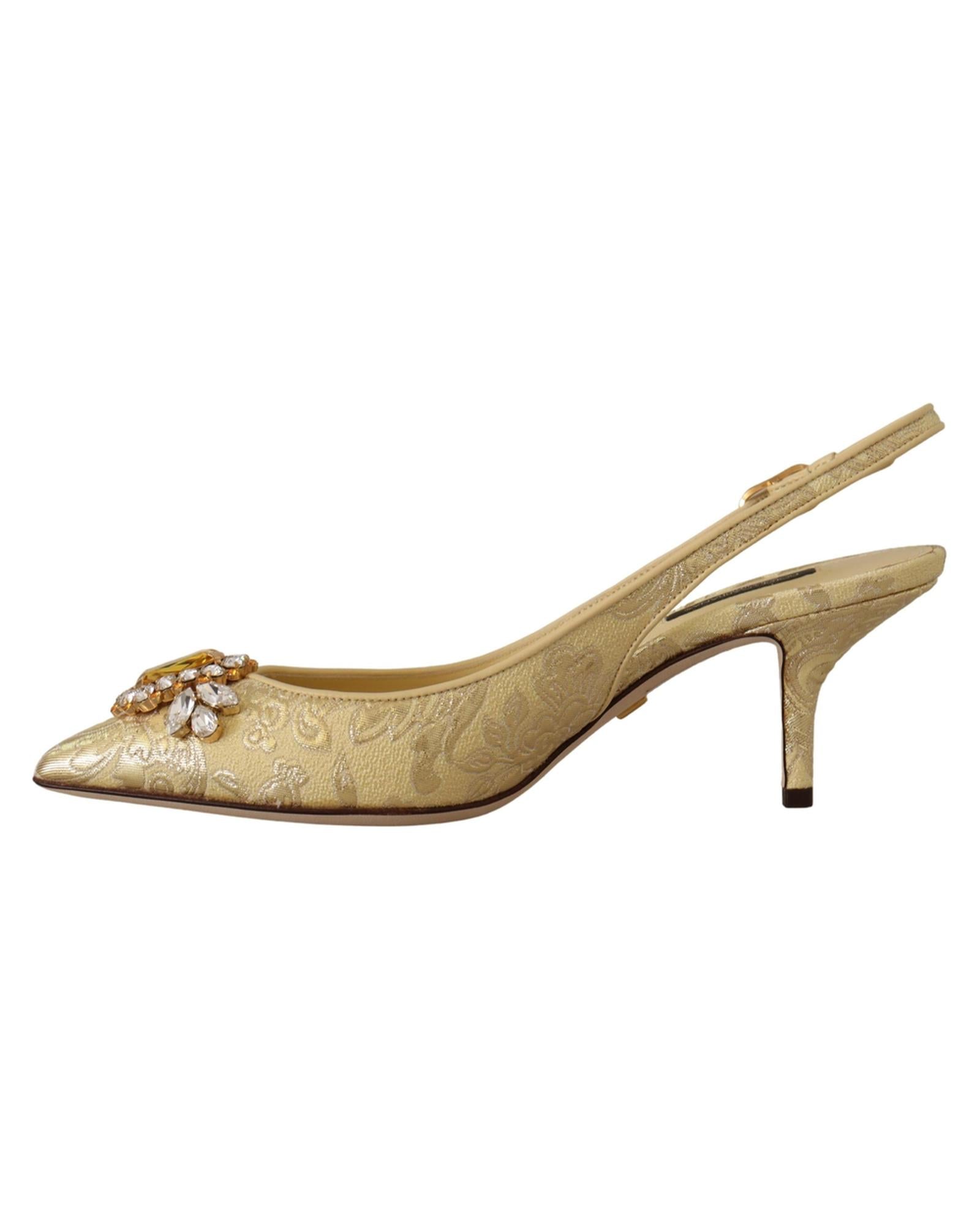 Crystal-embellished Slingback Heels by Dolce &amp; Gabbana 36.5 EU Women