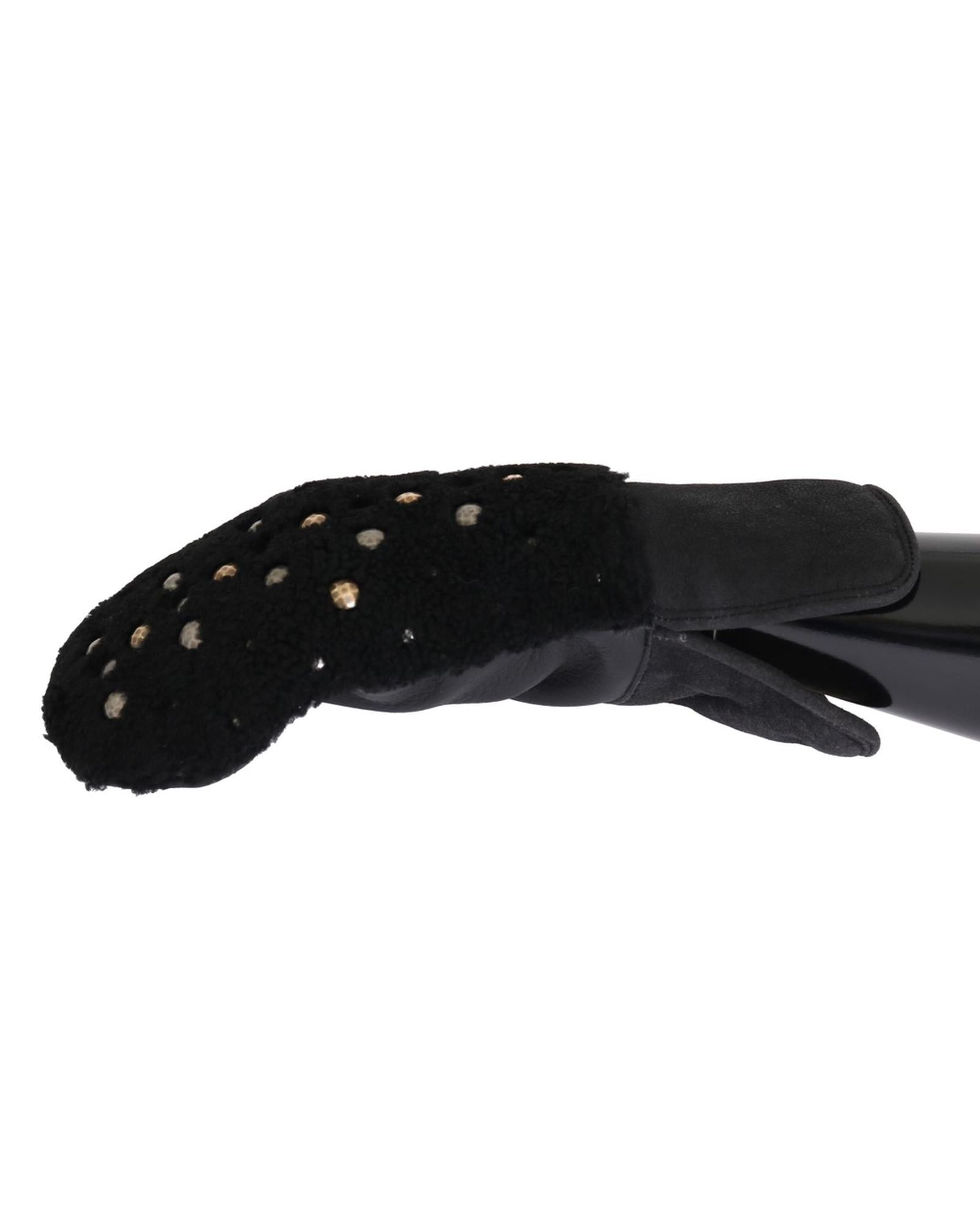 Dolce &amp; Gabbana Casual Wrist Leather Gloves with Studded Detailing 9 Men