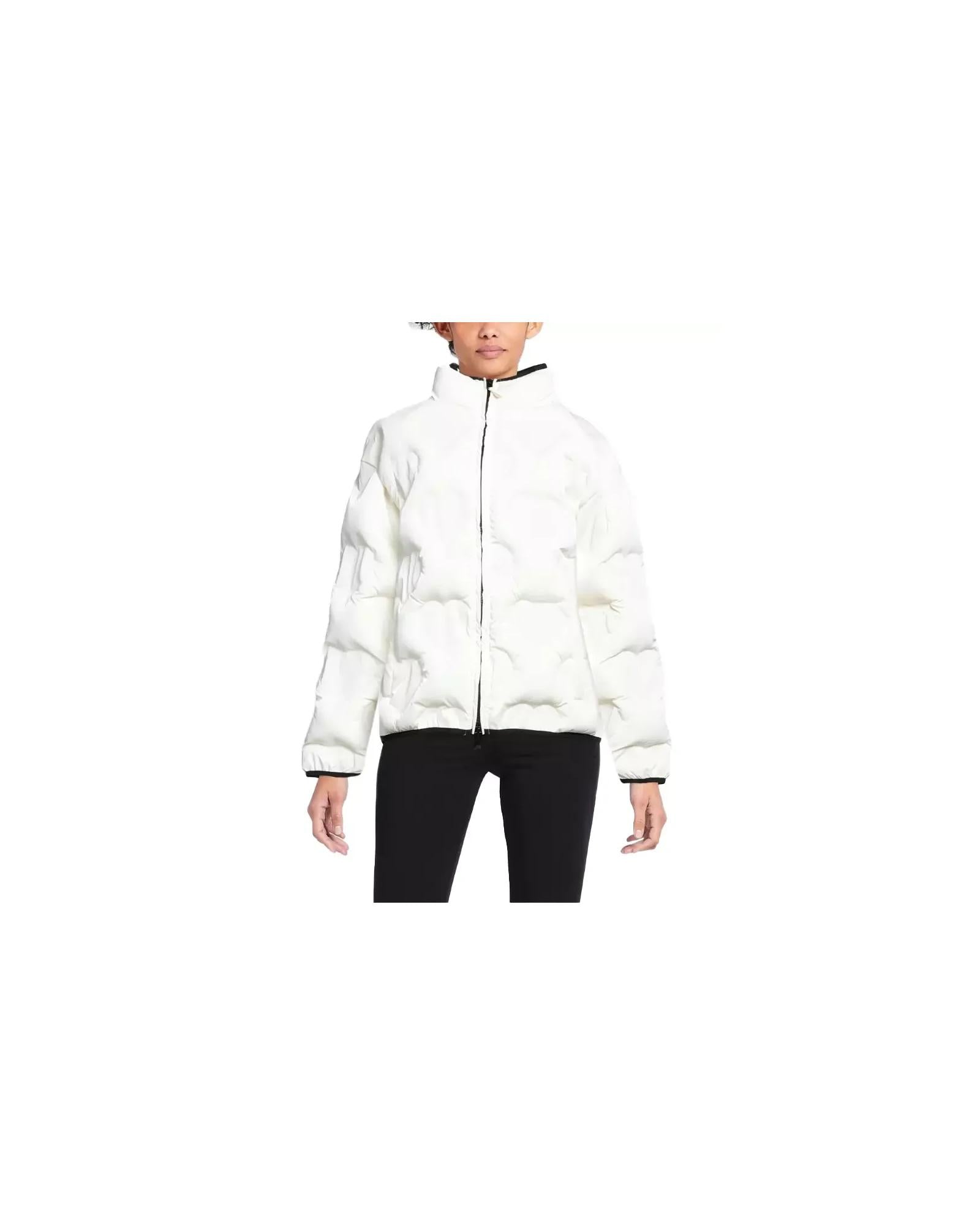 Love Moschino Polyester Down Jacket with Heart Decorations 42 IT Women