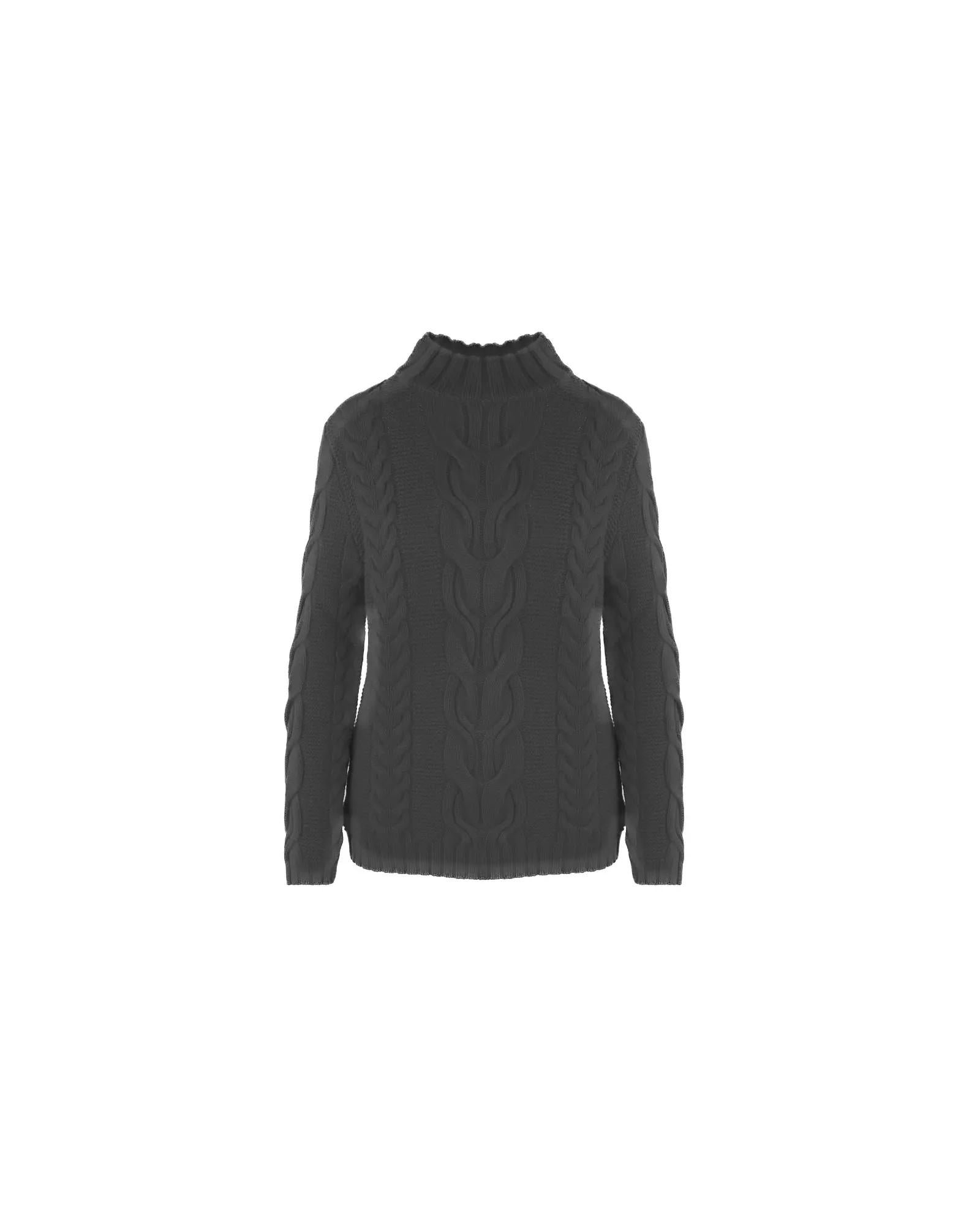 Braided Pattern Wool and Cashmere Turtleneck for Women S Women
