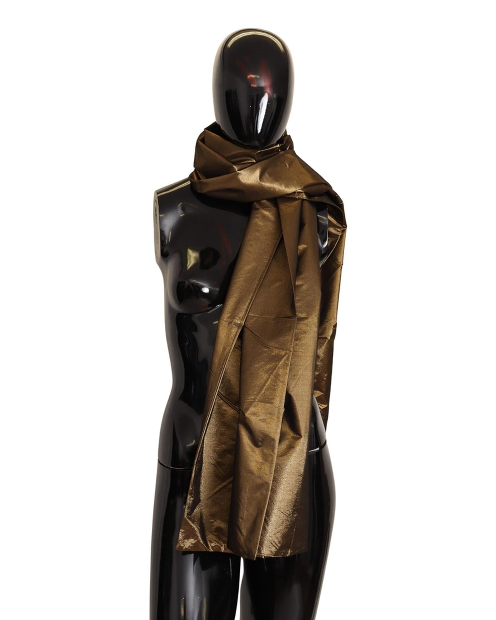 Metallic Bronze Womens Scarf by Dolce &amp; Gabbana One Size Women