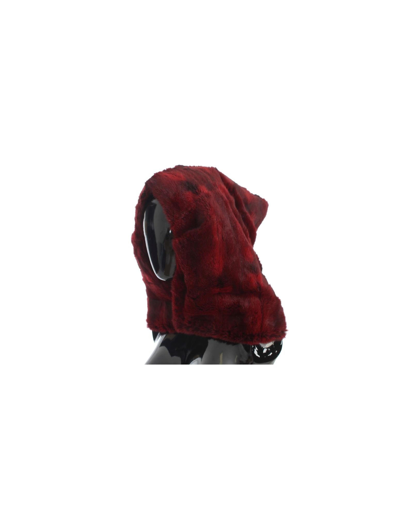 Dolce &amp; Gabbana Exclusive Hamster Fur Hooded Scarf One Size Women