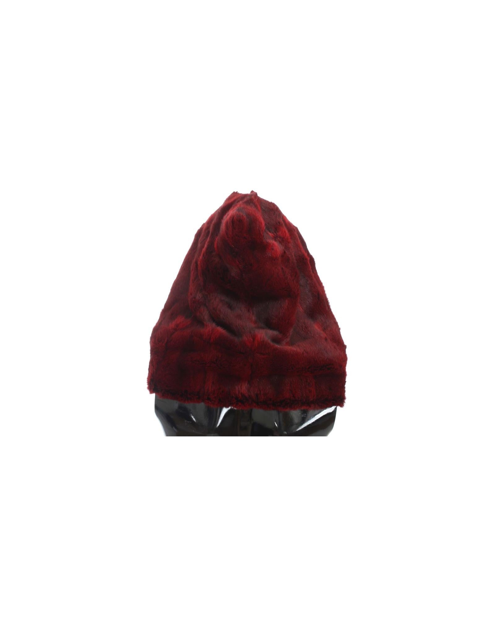Dolce &amp; Gabbana Exclusive Hamster Fur Hooded Scarf One Size Women