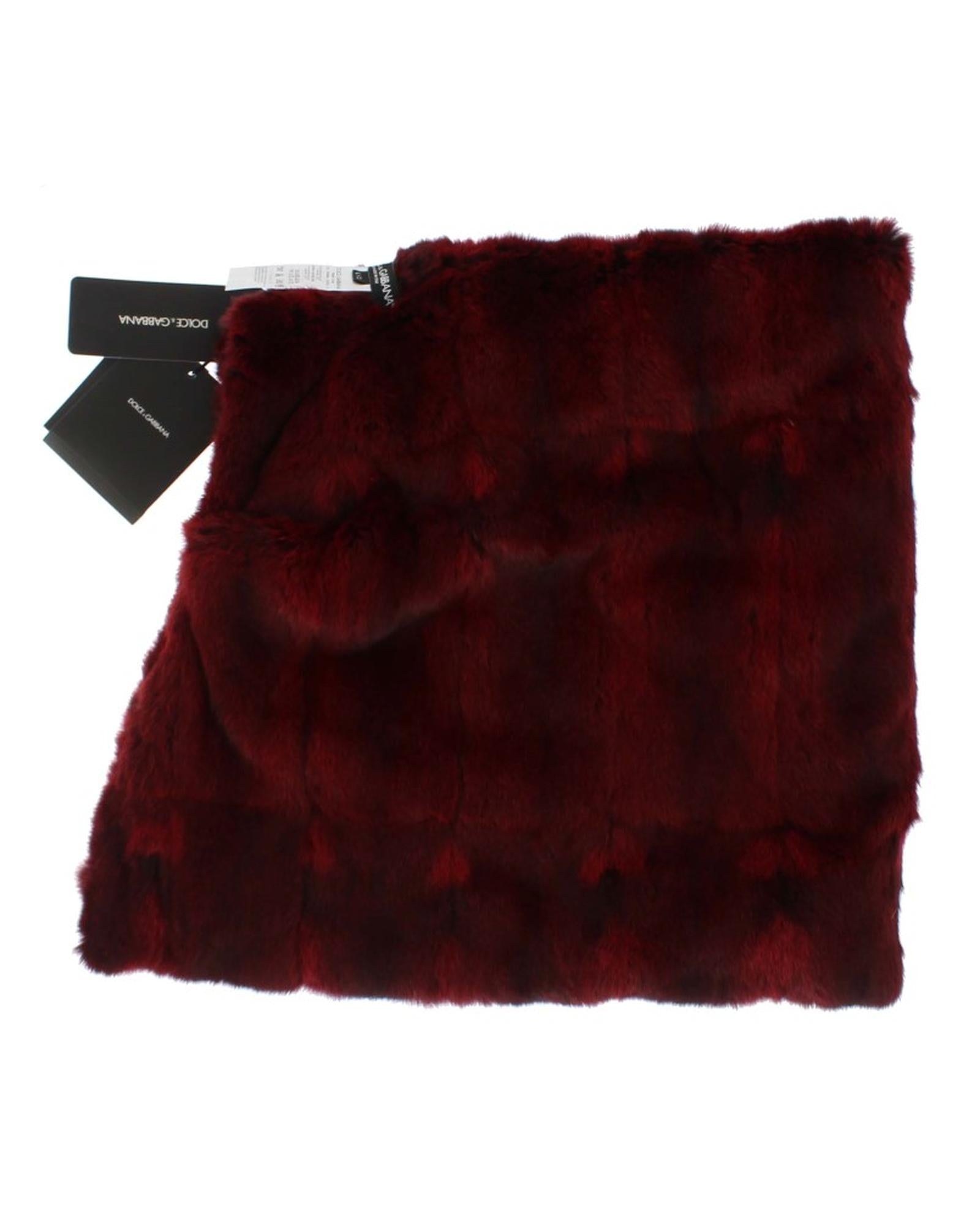 Dolce &amp; Gabbana Exclusive Hamster Fur Hooded Scarf One Size Women