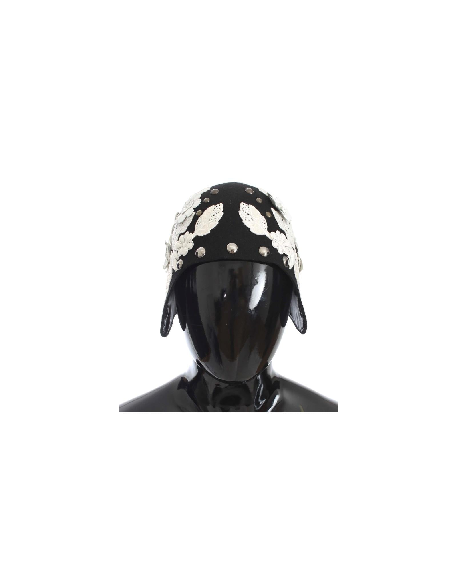Dolce &amp; Gabbana Womens Cloche Hat with Sicily Inspired Floral Motive One Size Women