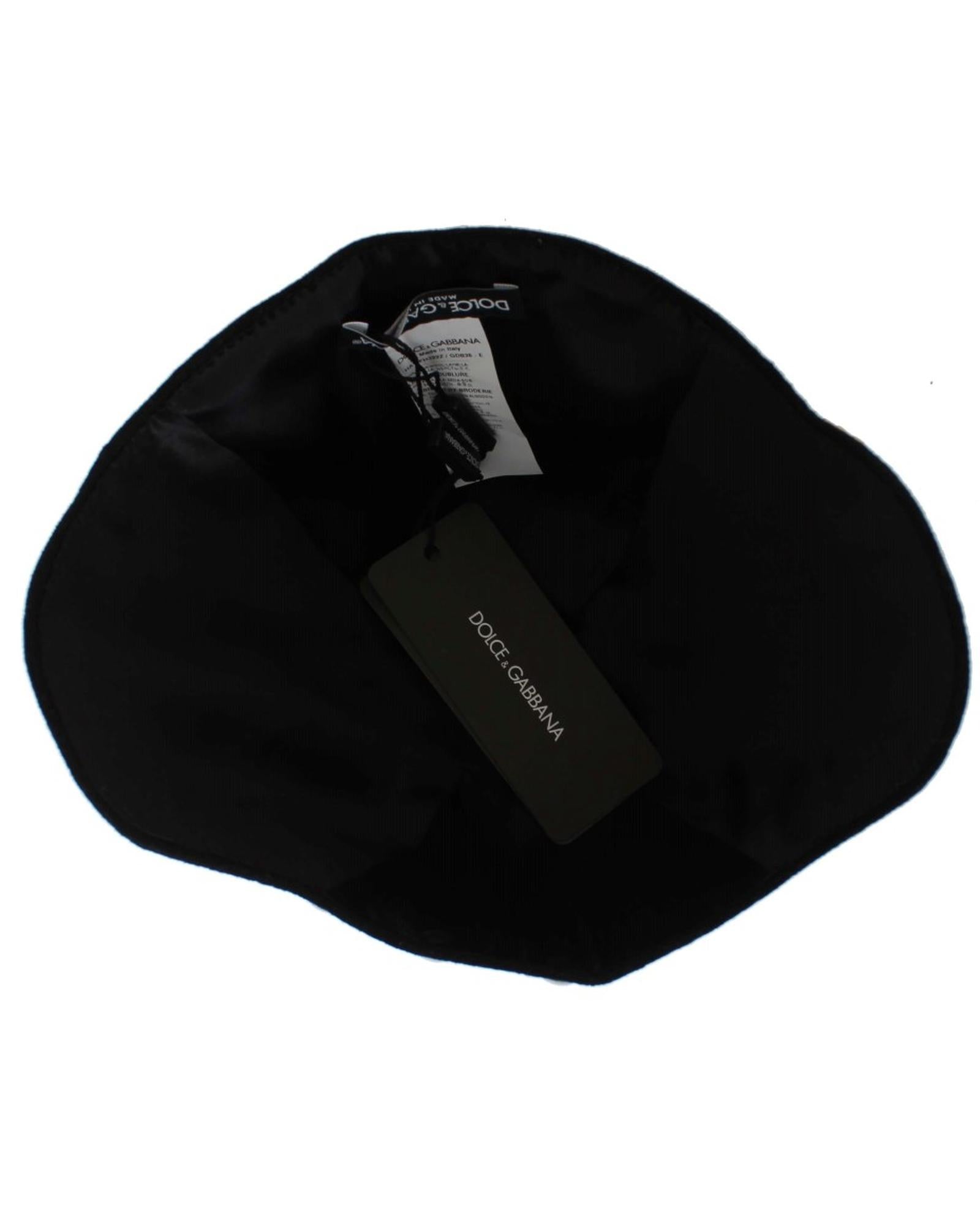 Dolce &amp; Gabbana Womens Cloche Hat with Sicily Inspired Floral Motive One Size Women