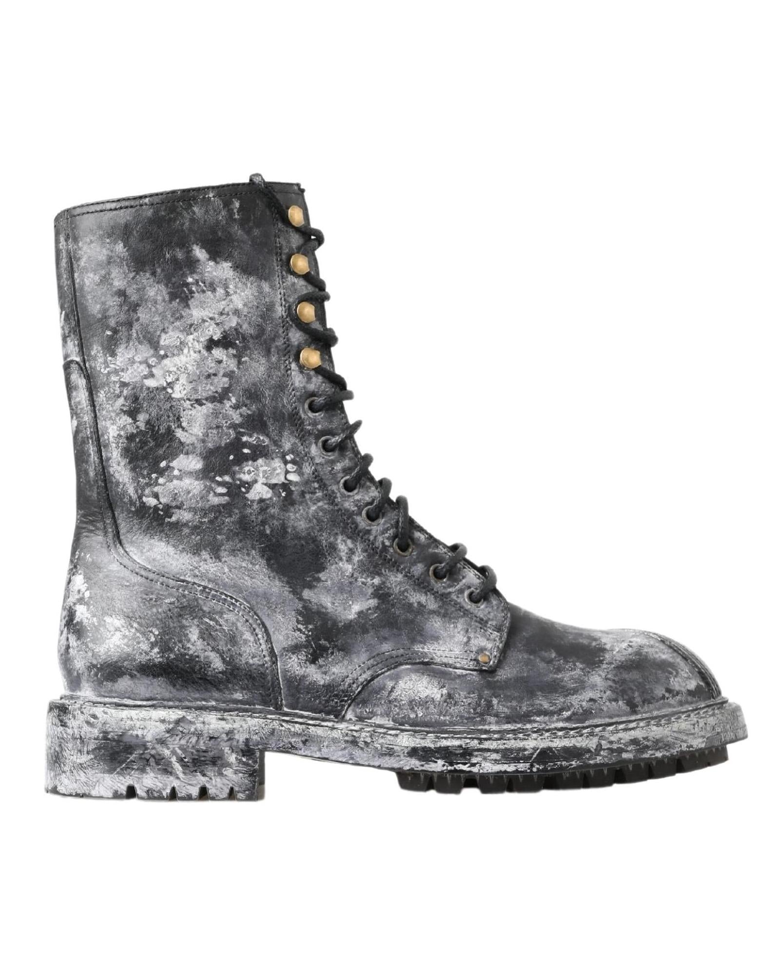 Gorgeous Dolce &amp; Gabbana Lace Up Boots with Logo Details 40 EU Men