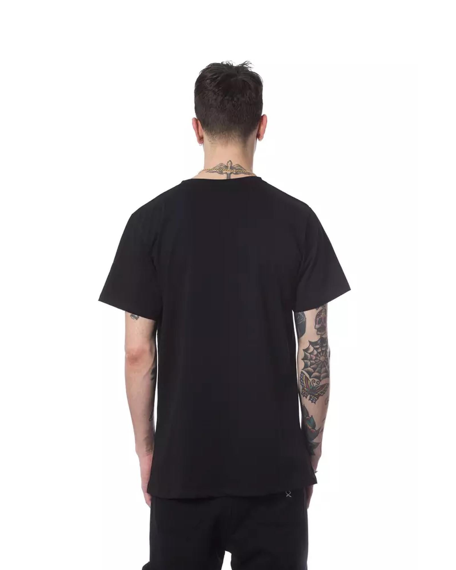 Printed Round Neck T-shirt with Short Sleeves S Men
