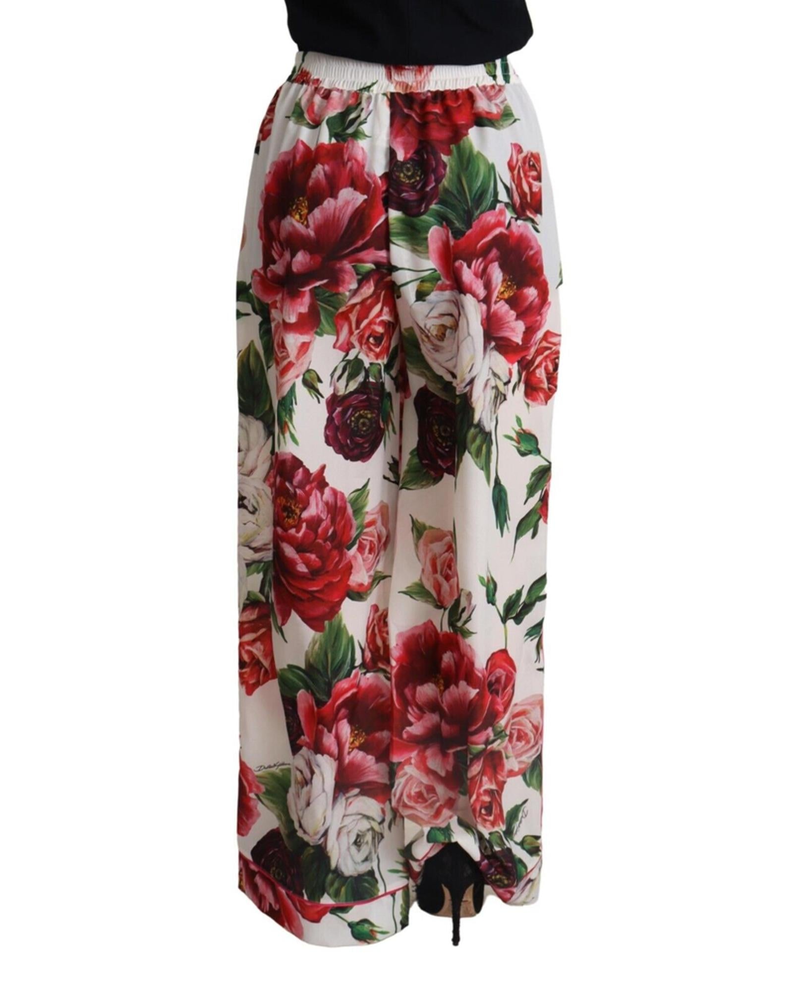 Floral Print Wide Leg Pants by Dolce &amp; Gabbana 40 IT Women