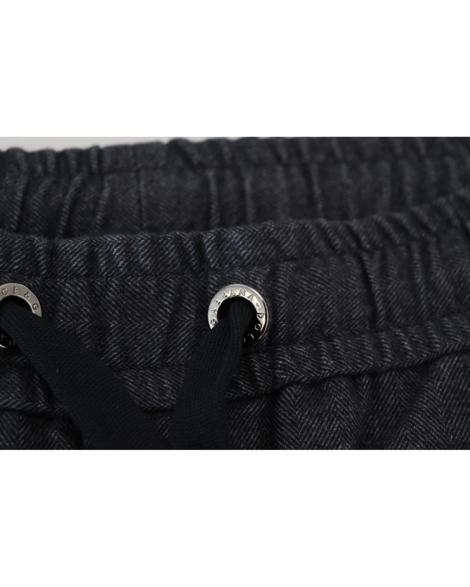 Dolce &amp; Gabbana Jeans - Denim Tapered Pants with Logo Details 46 IT Men