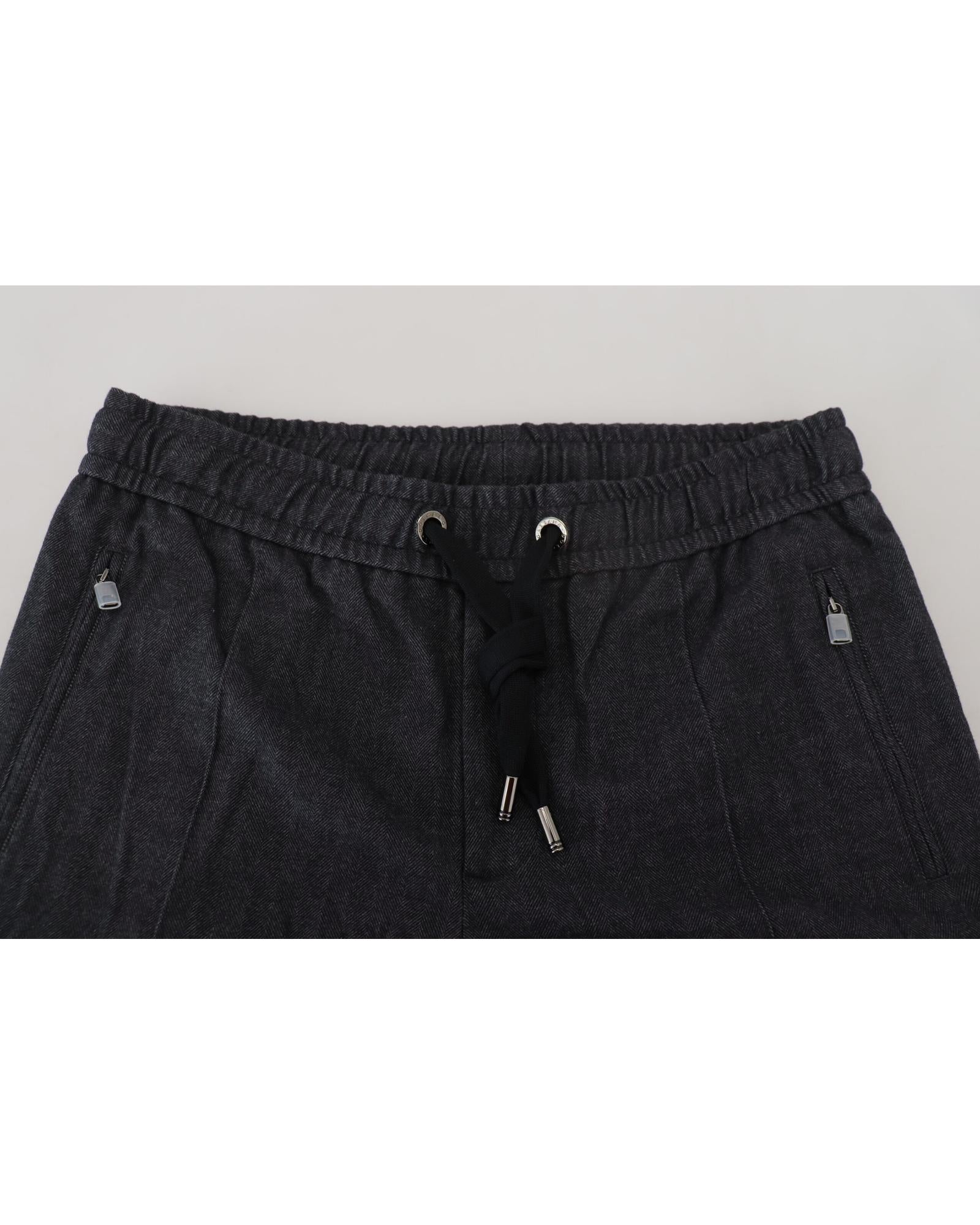 Dolce &amp; Gabbana Jeans - Denim Tapered Pants with Logo Details 46 IT Men