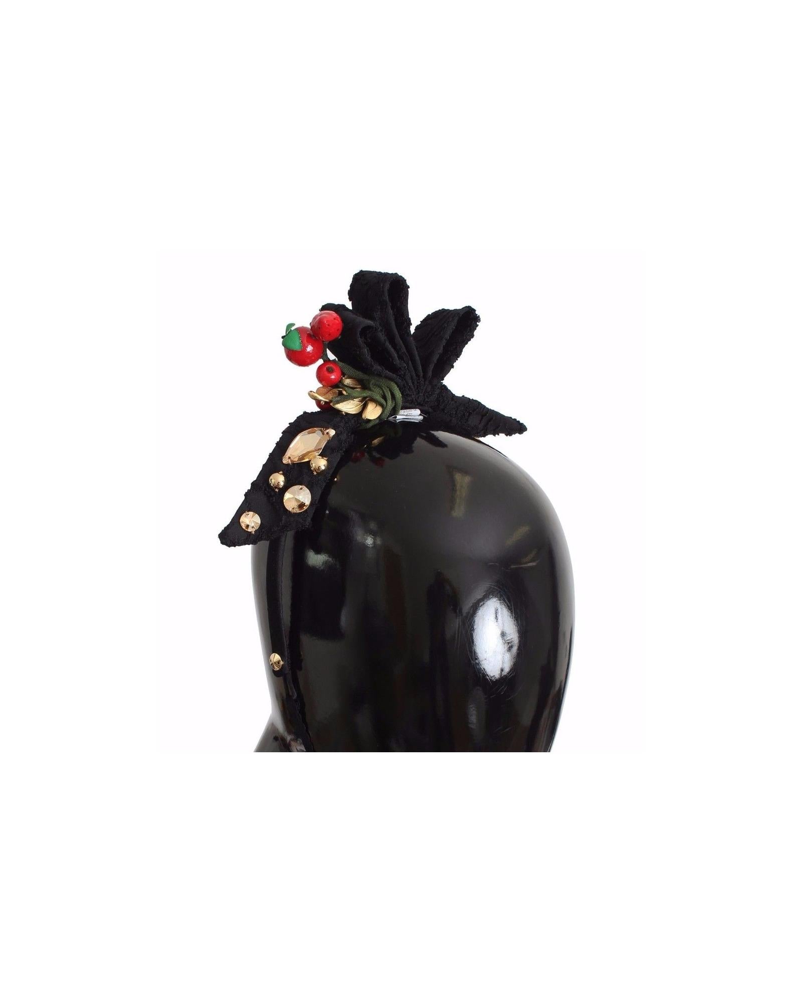 Authentic Dolce &amp; Gabbana Berry Fruit Crystal Embellished Diadem One Size Women