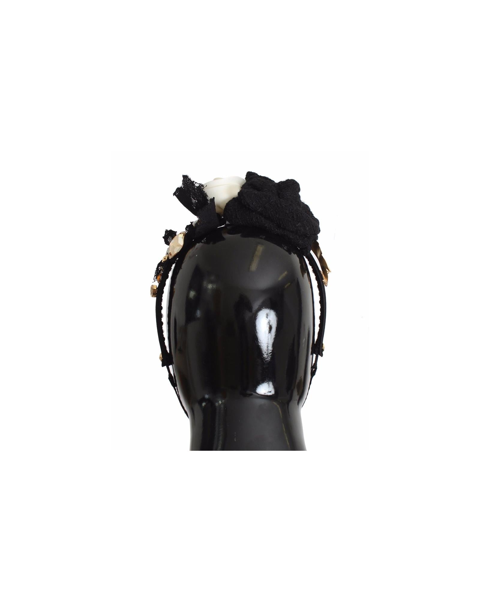 Authentic Dolce &amp; Gabbana Crystal Embellished Diadem Headband One Size Women