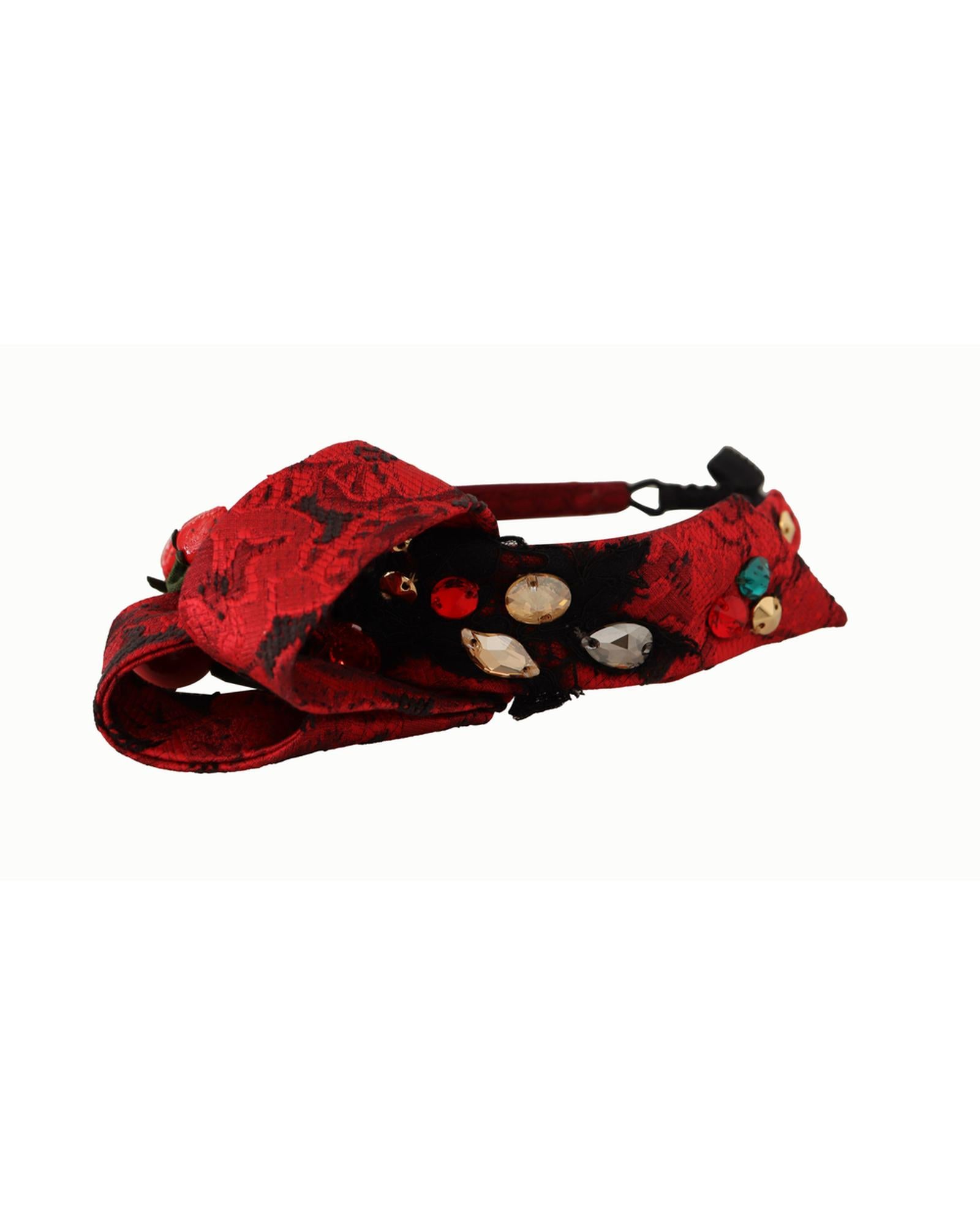 Dolce &amp; Gabbana Cherry Sicily Headband with Multicolor Embellishment One Size Women