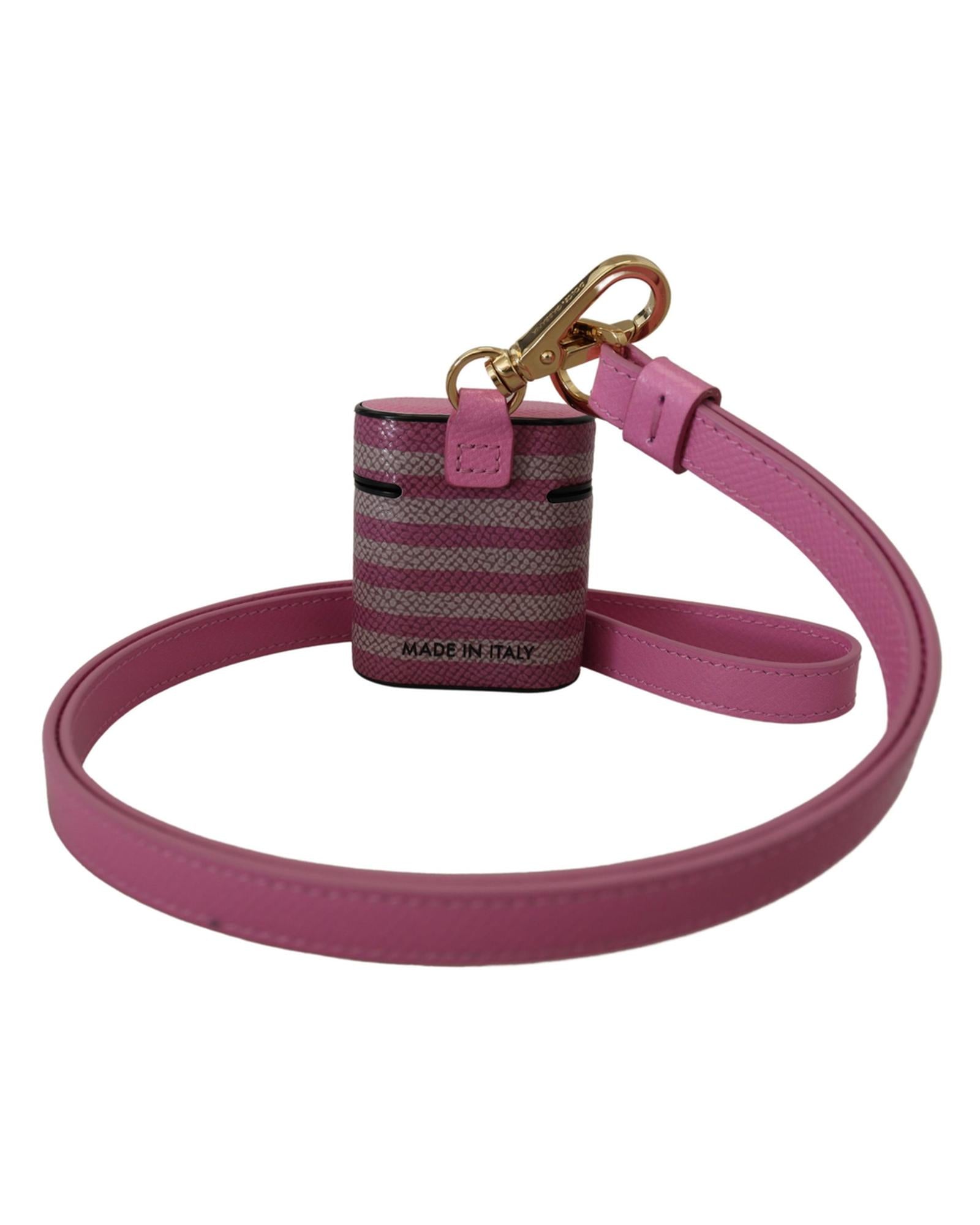 Gorgeous Dolce &amp; Gabbana Airpods Case with Logo Detail - Pink and Black One Size Women