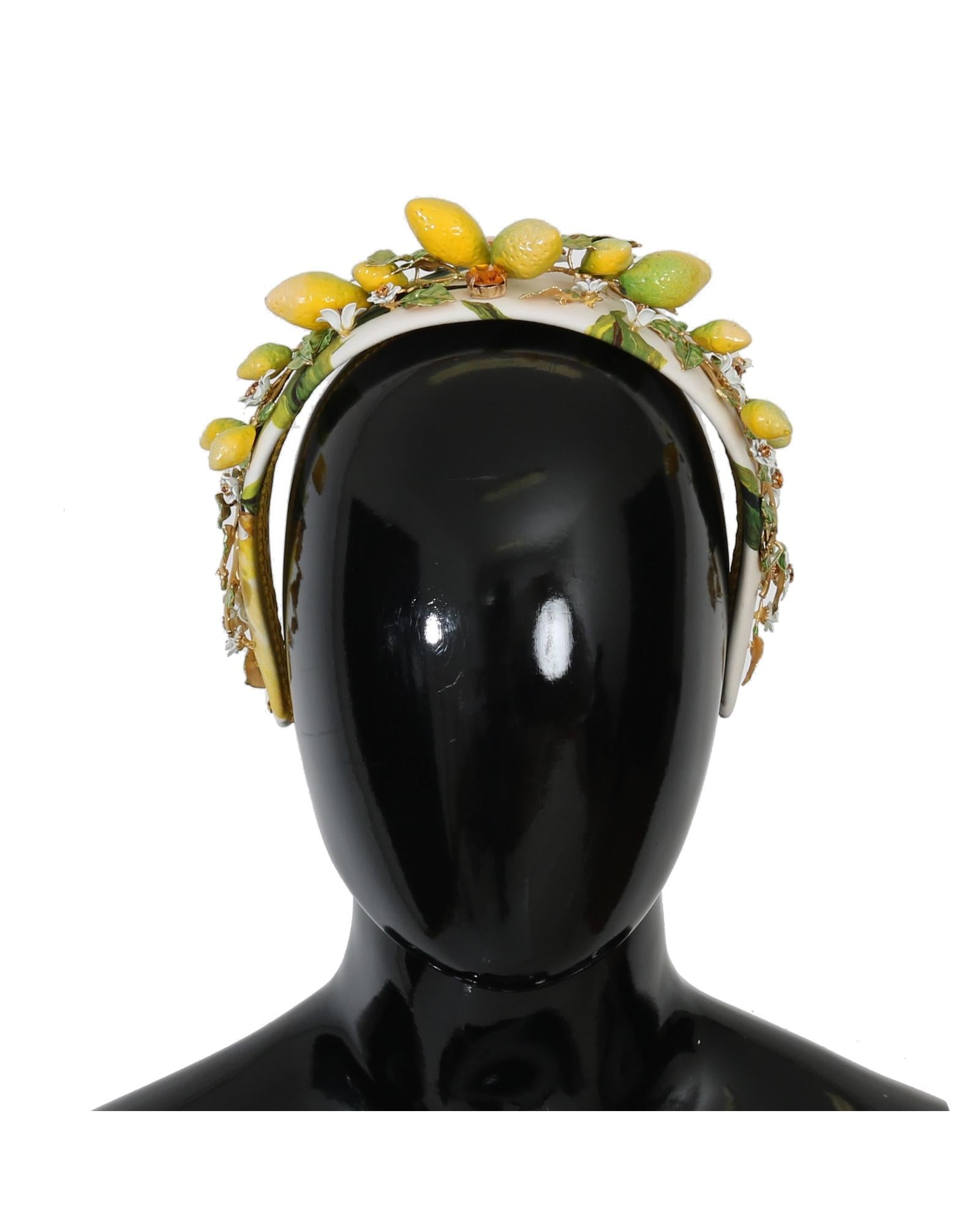 Dolce &amp; Gabbana Lemon Sicily Crystal Headband One Size Women
