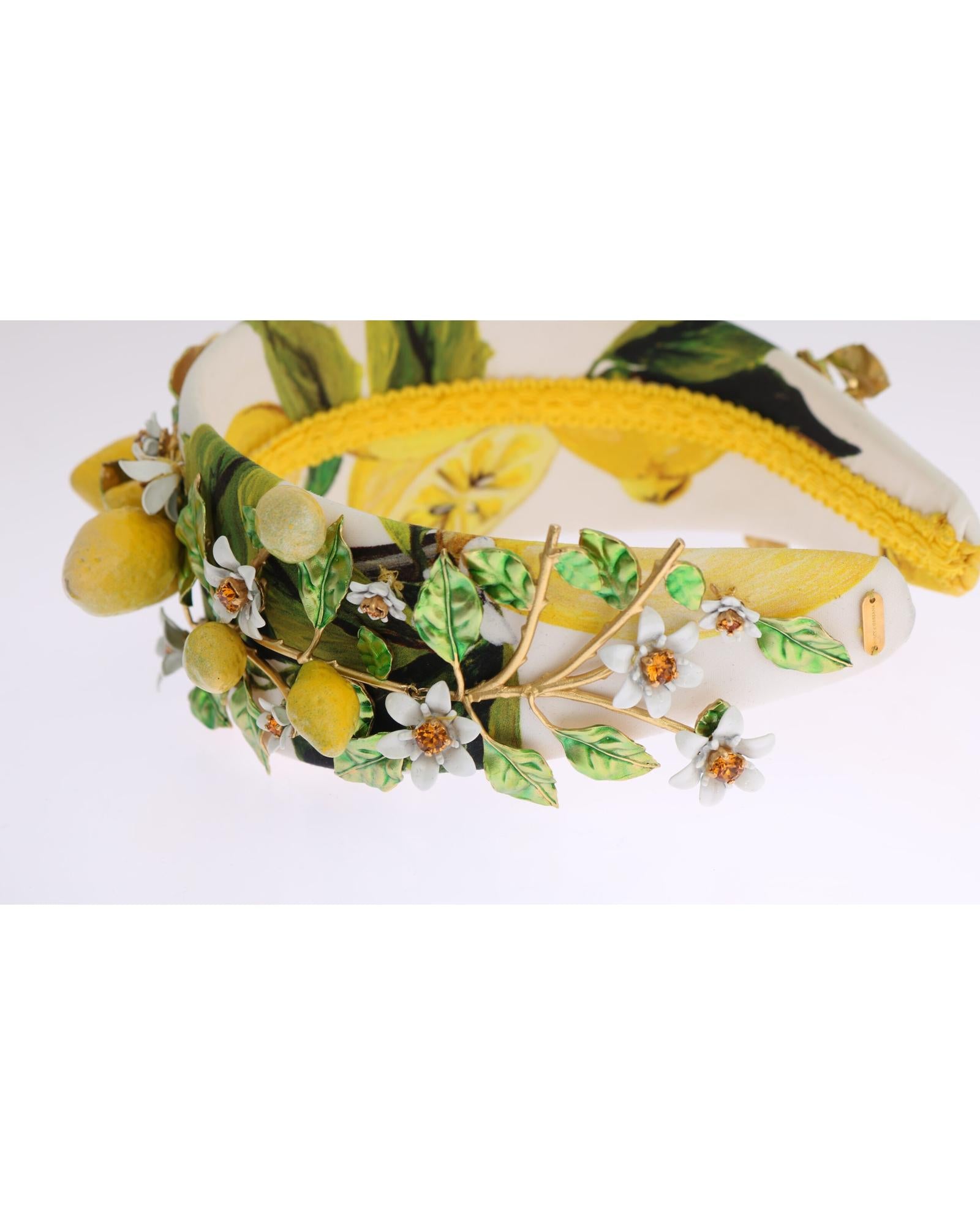 Dolce &amp; Gabbana Lemon Sicily Crystal Headband One Size Women