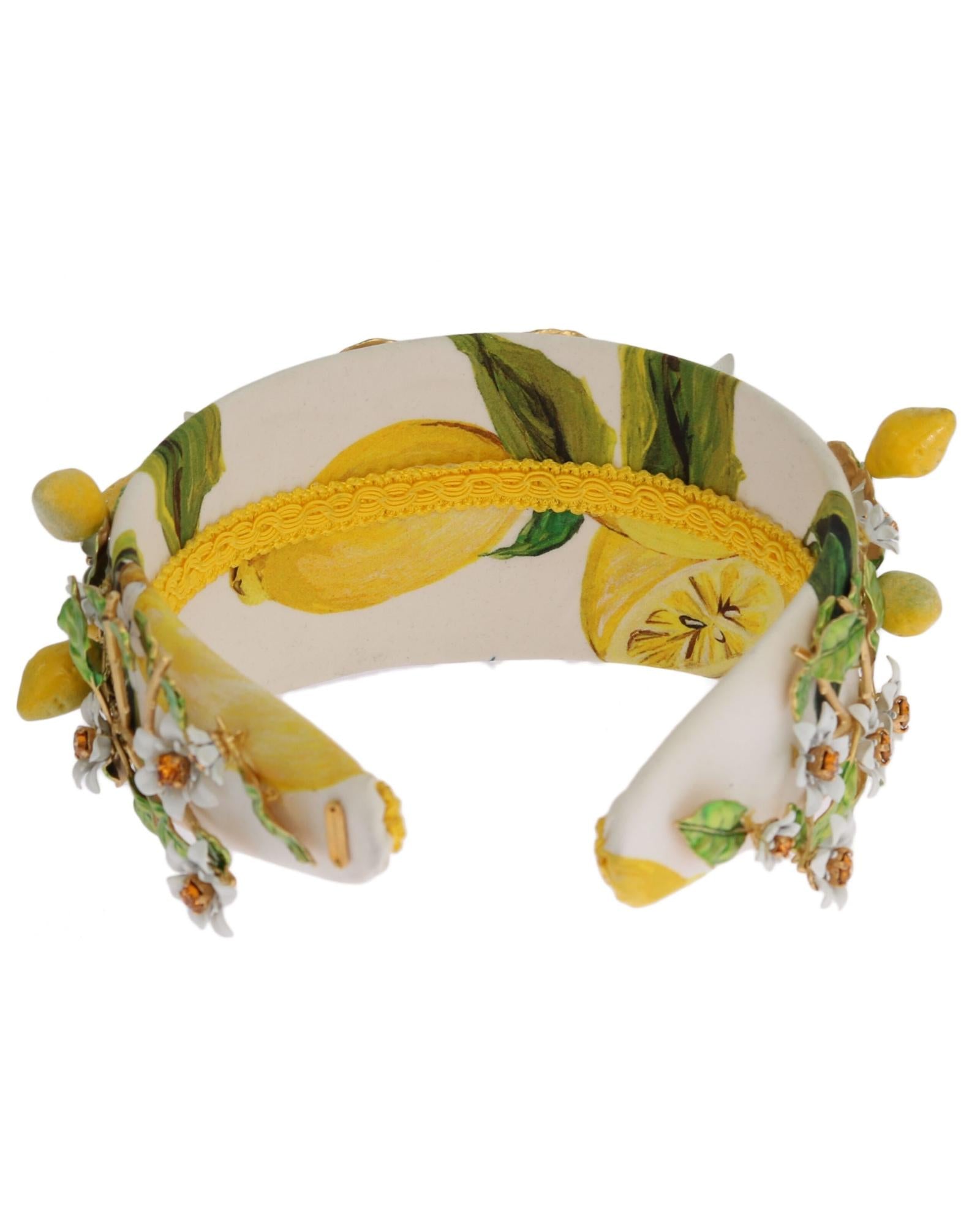 Dolce &amp; Gabbana Lemon Sicily Crystal Headband One Size Women