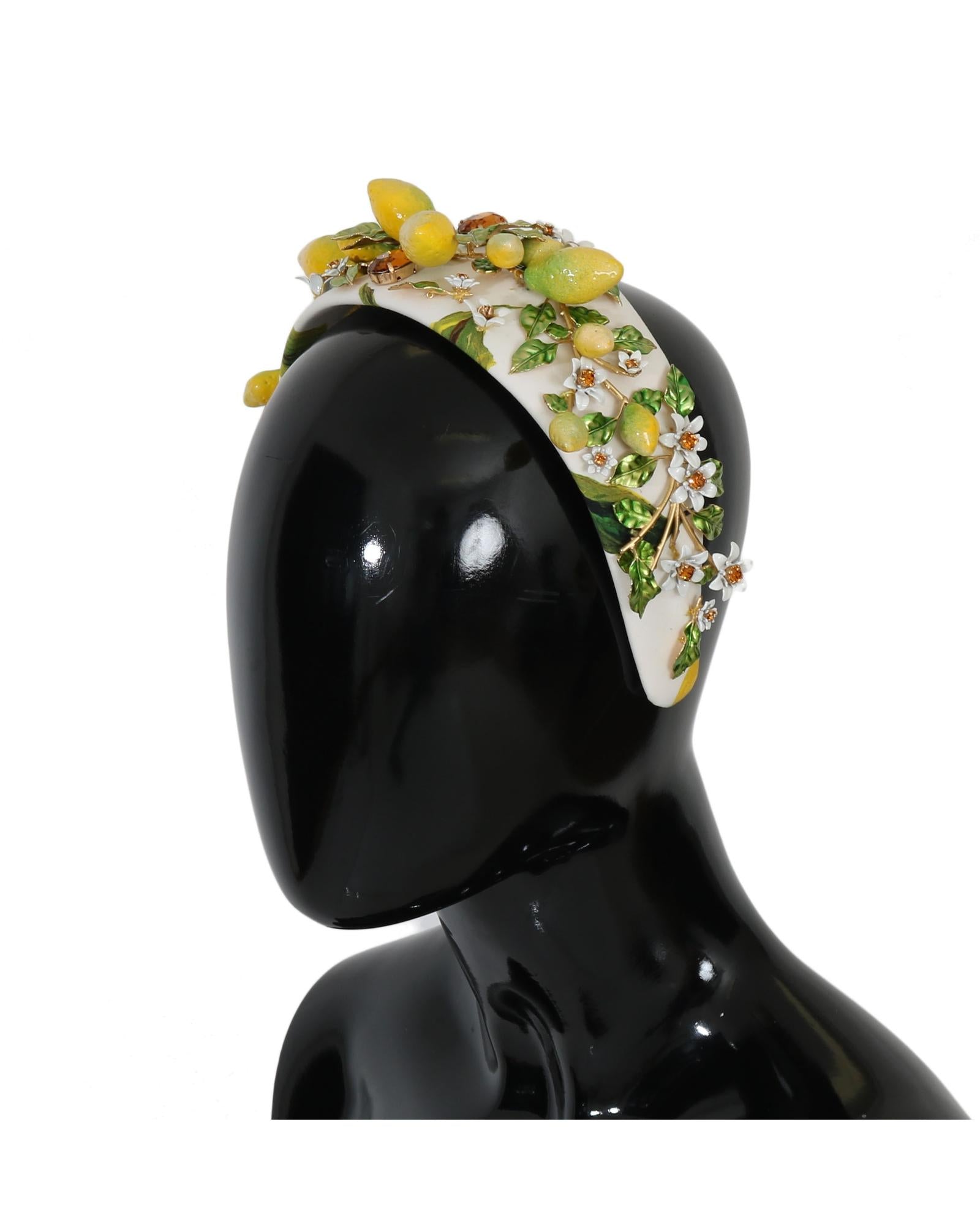 Dolce &amp; Gabbana Lemon Sicily Crystal Headband One Size Women