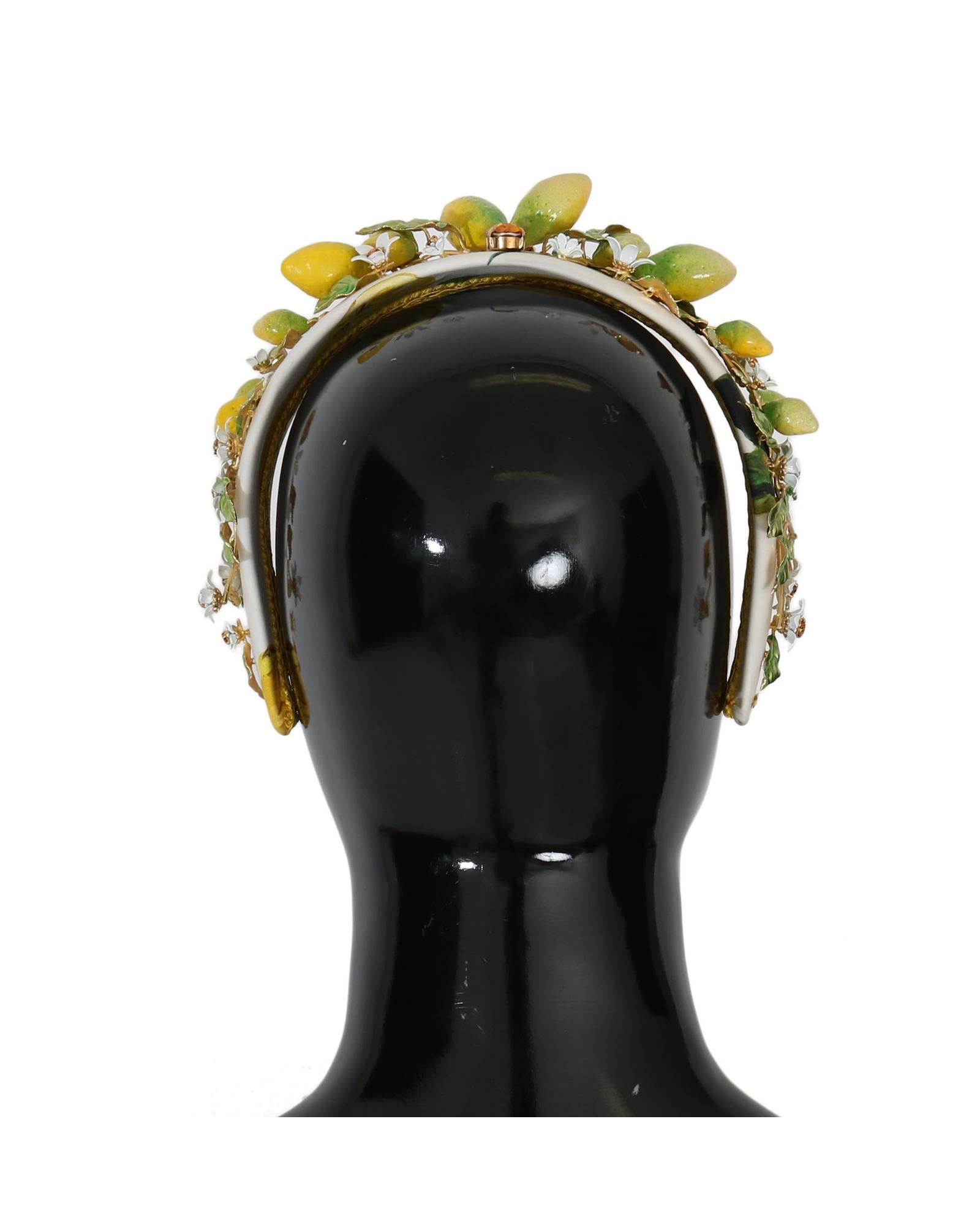 Dolce &amp; Gabbana Lemon Sicily Crystal Headband One Size Women