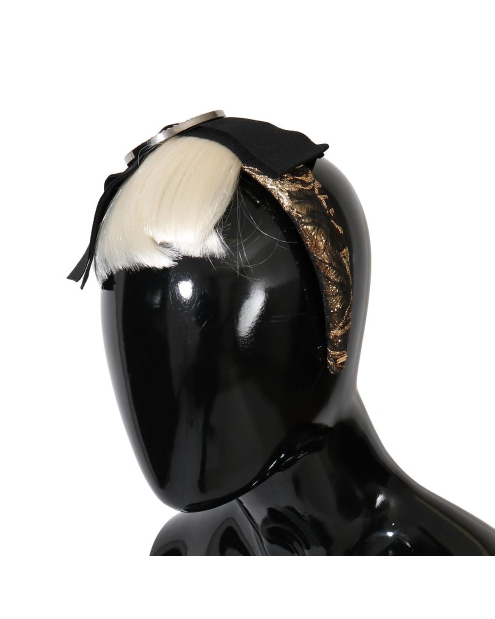 Dolce &amp; Gabbana Crystal and White Hair Diadem Headband One Size Women