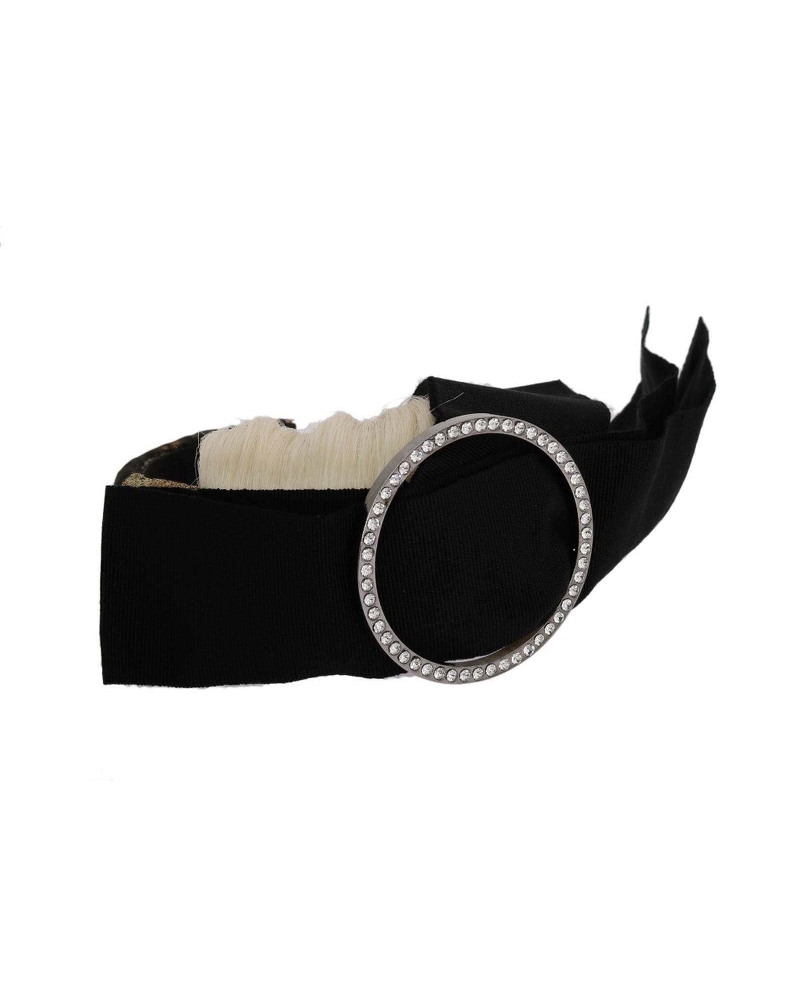 Dolce &amp; Gabbana Crystal and White Hair Diadem Headband One Size Women
