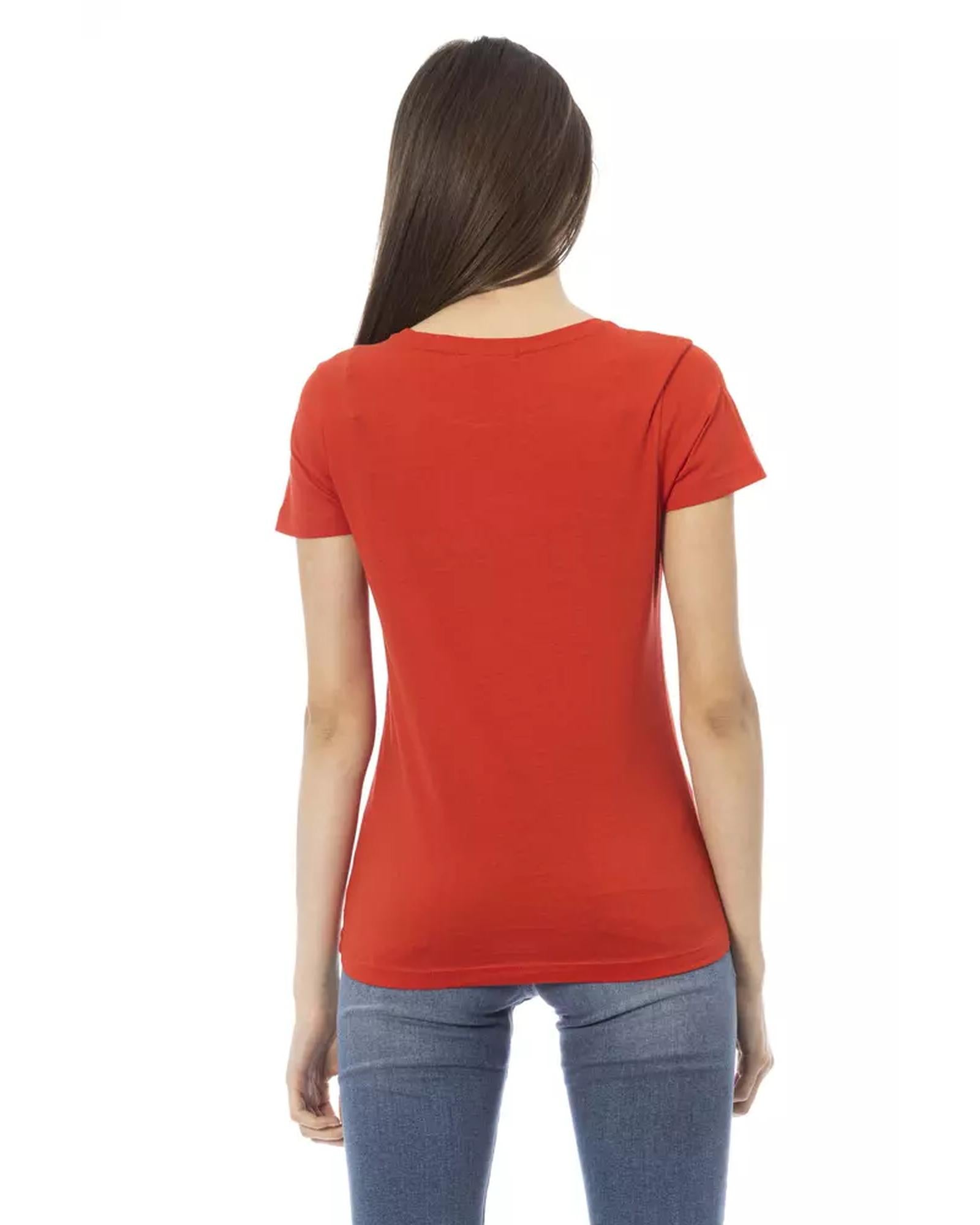 Short Sleeve T-shirt with Front Print S Women