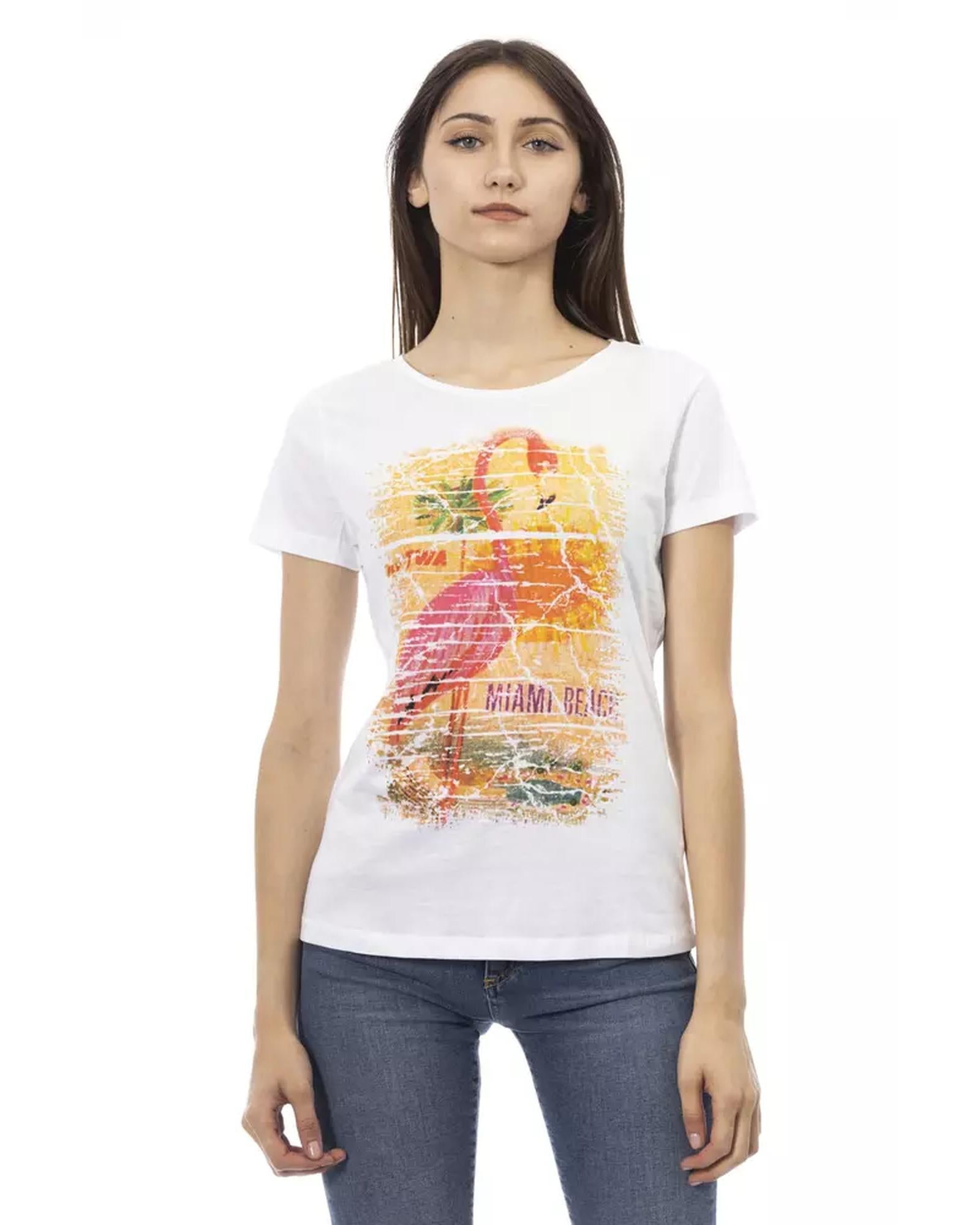 Short Sleeve T-shirt with Front Print S Women