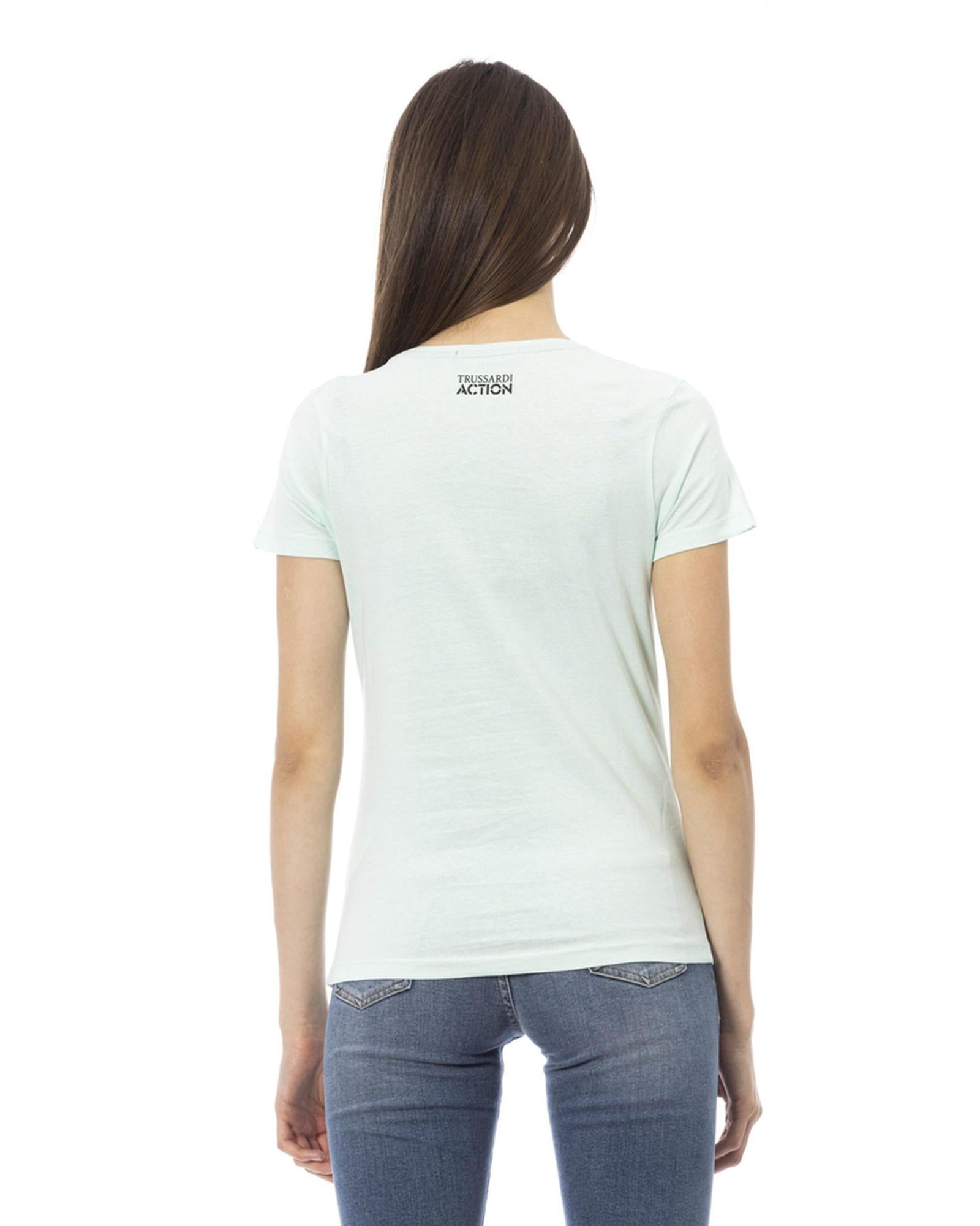 Short Sleeve T-shirt with Round Neck - Front Print XL Women