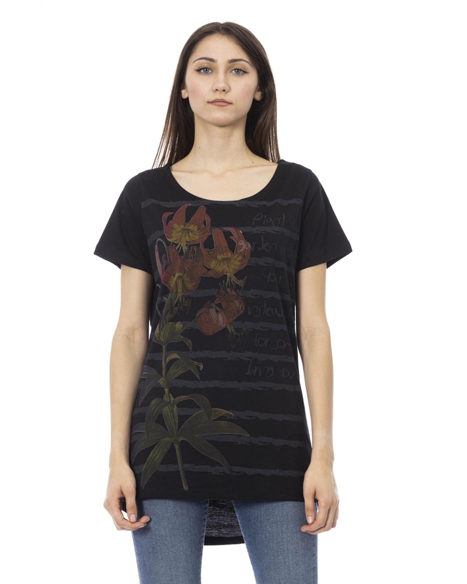 Black Cotton Tops &amp; T-Shirt XL Women