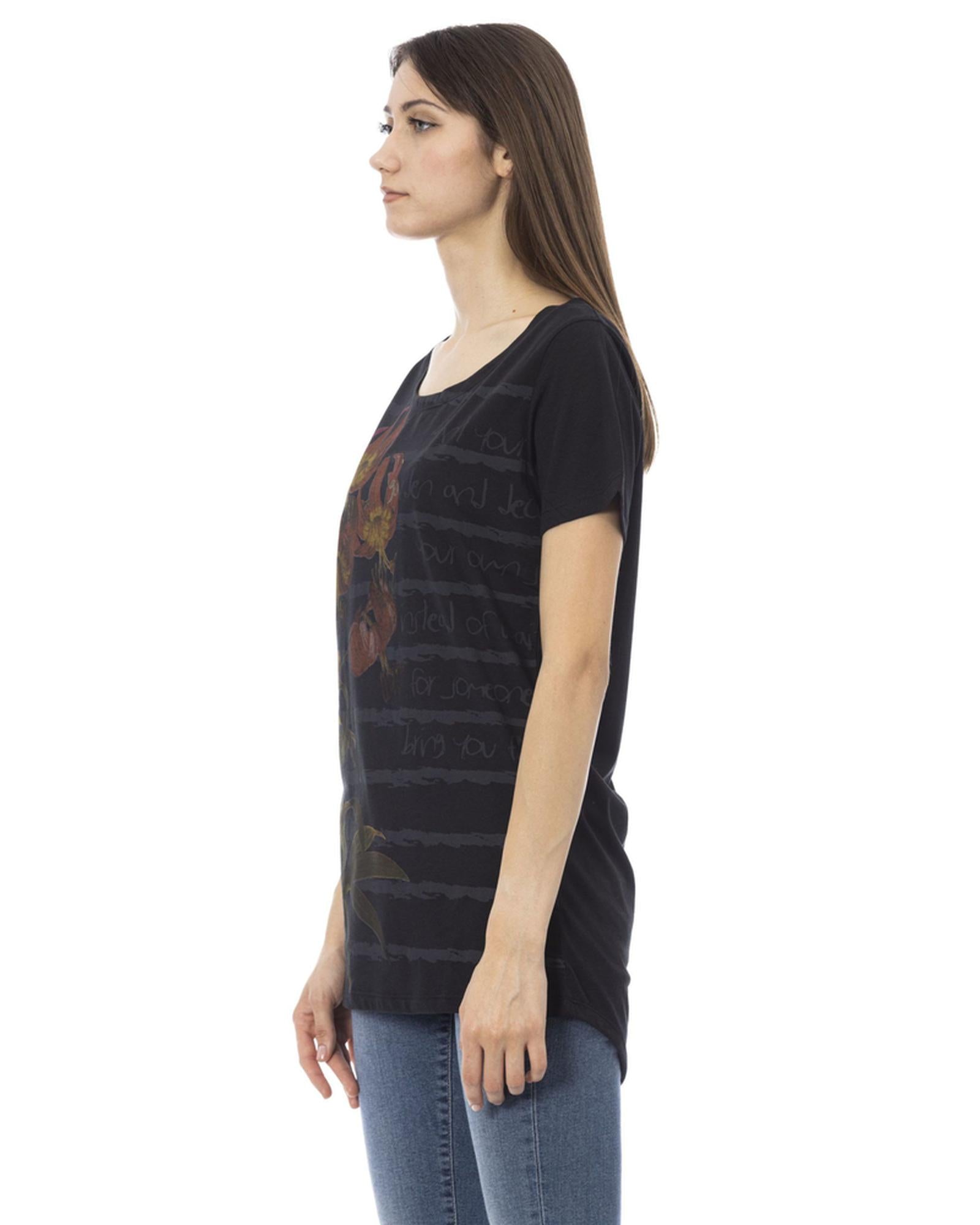 Black Cotton Tops &amp; T-Shirt XL Women